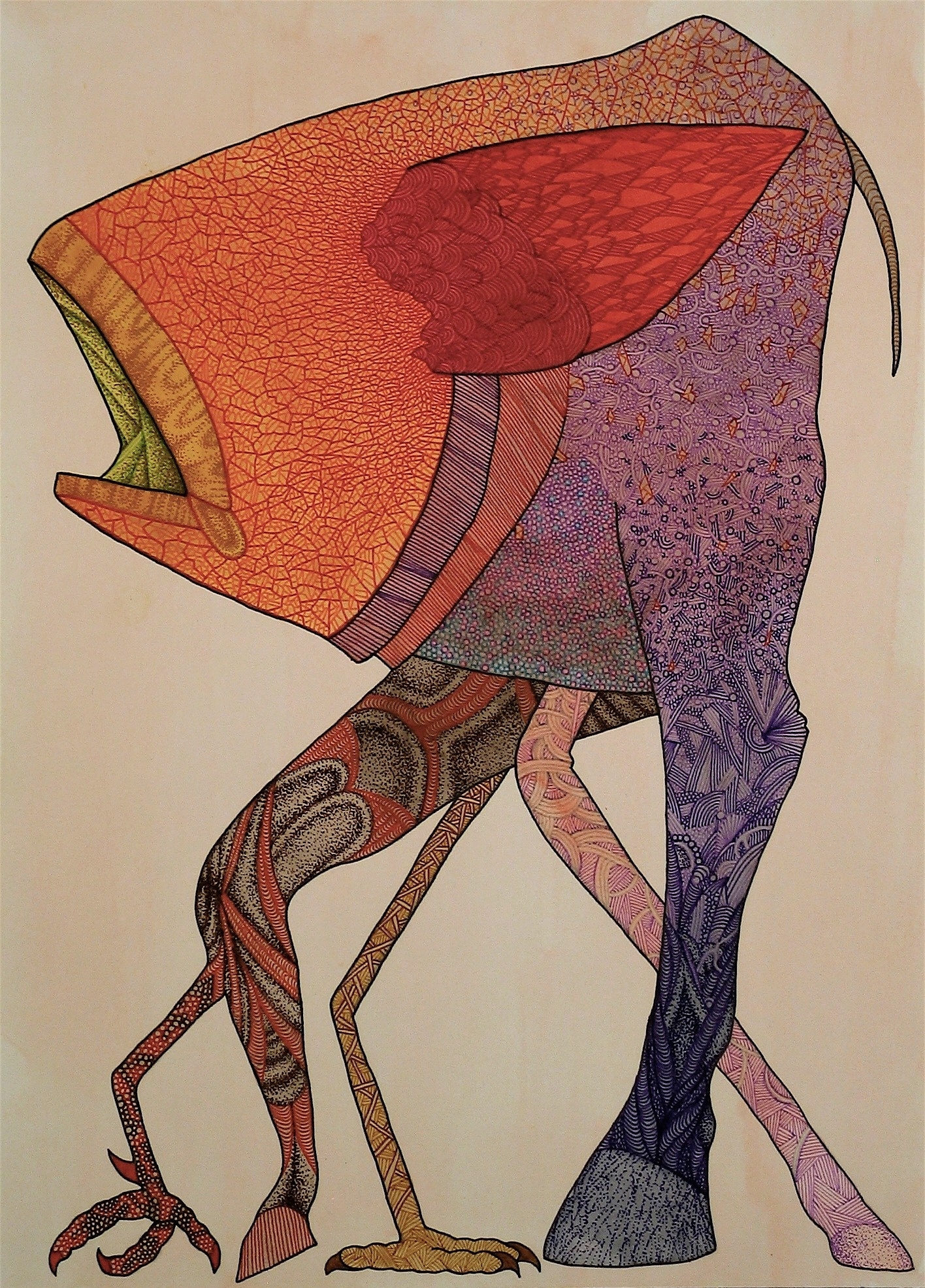 Artificial Selection 5. Watercolor and Pen on Paper 10"X14" 2013
