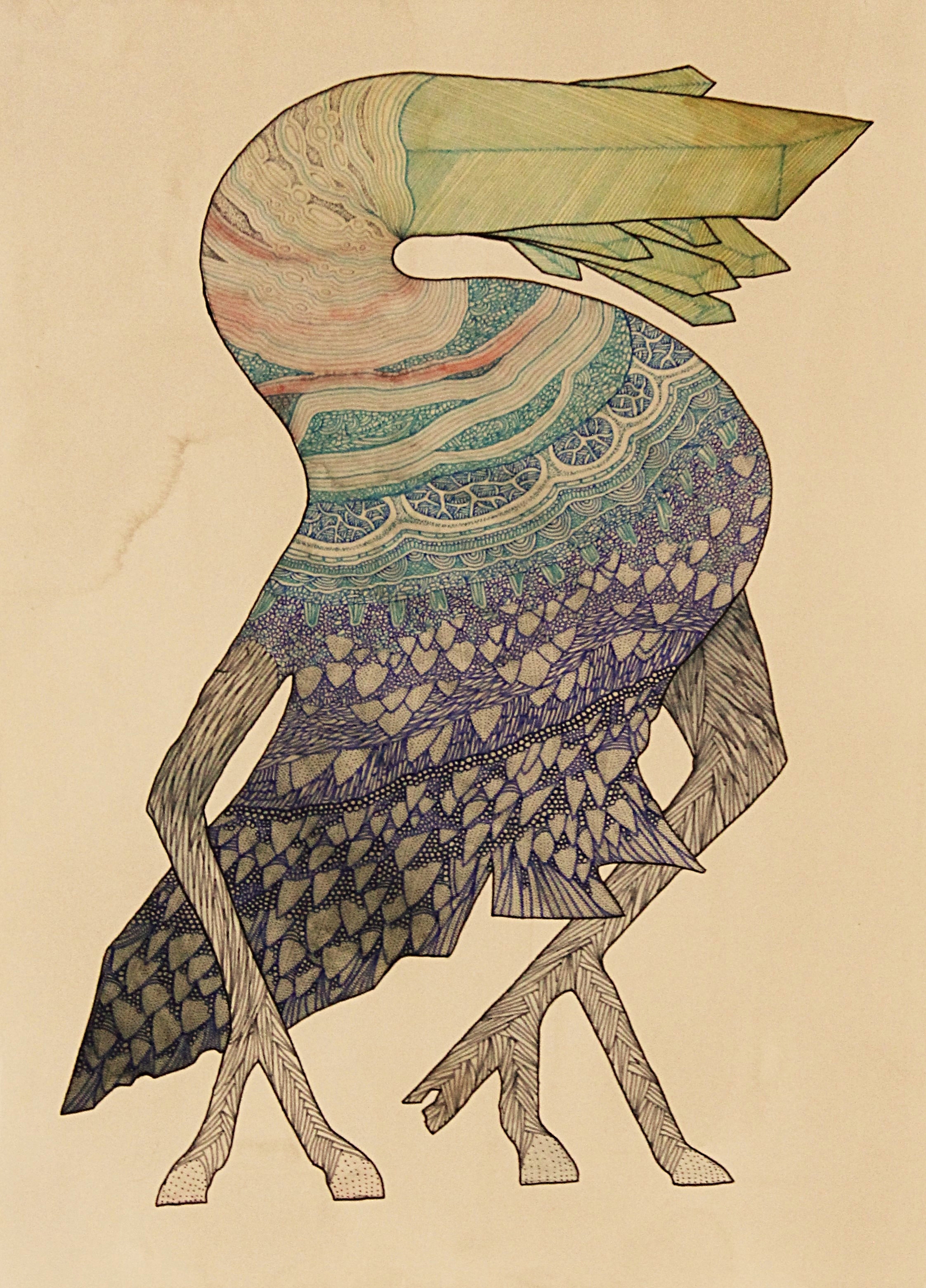 Watercolor and Pen on Paper 10"X14" 2014