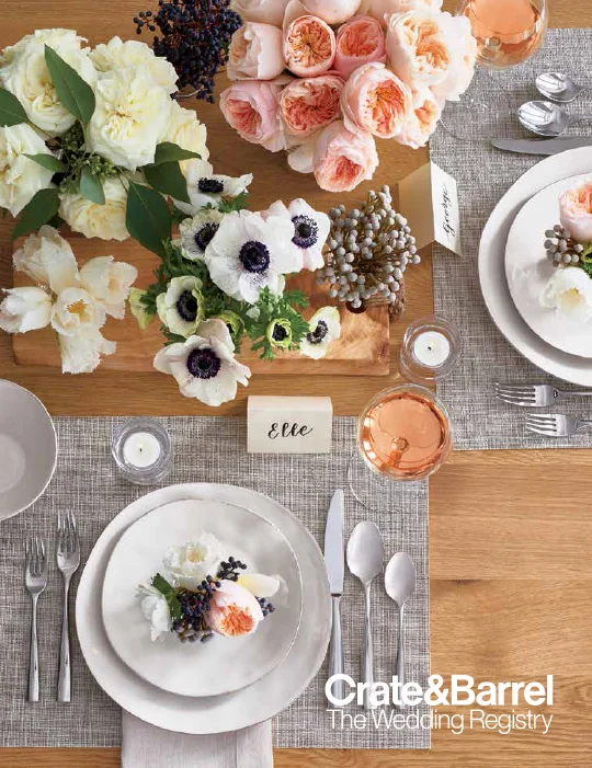 Crate & Barrel Wedding Registry Cover