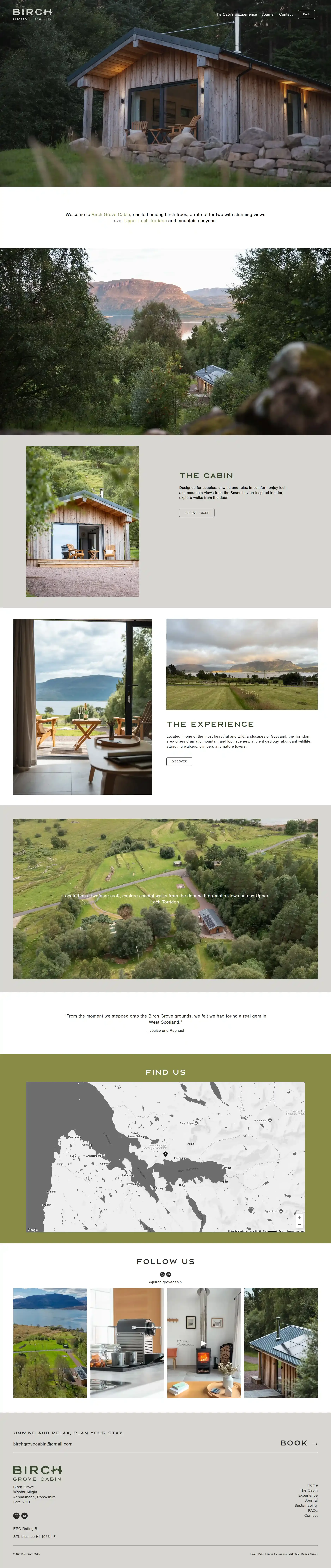 david-and-george-luxury-brands-squarespace-websites-Birch-Grove-Cabin-home-page-screenshot (1).webp