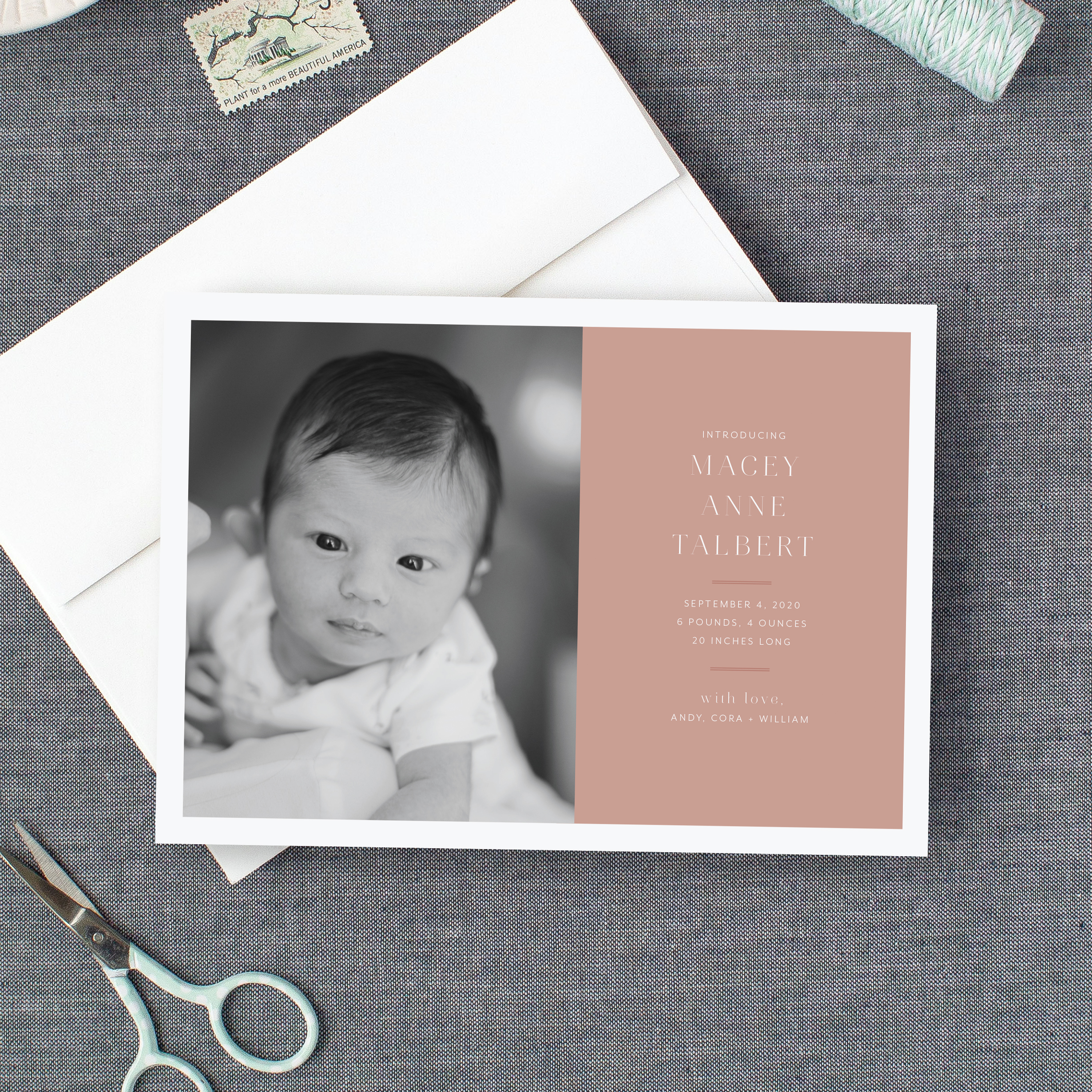 Jula Paper Co: Baby Announcements + Baptism Invitations