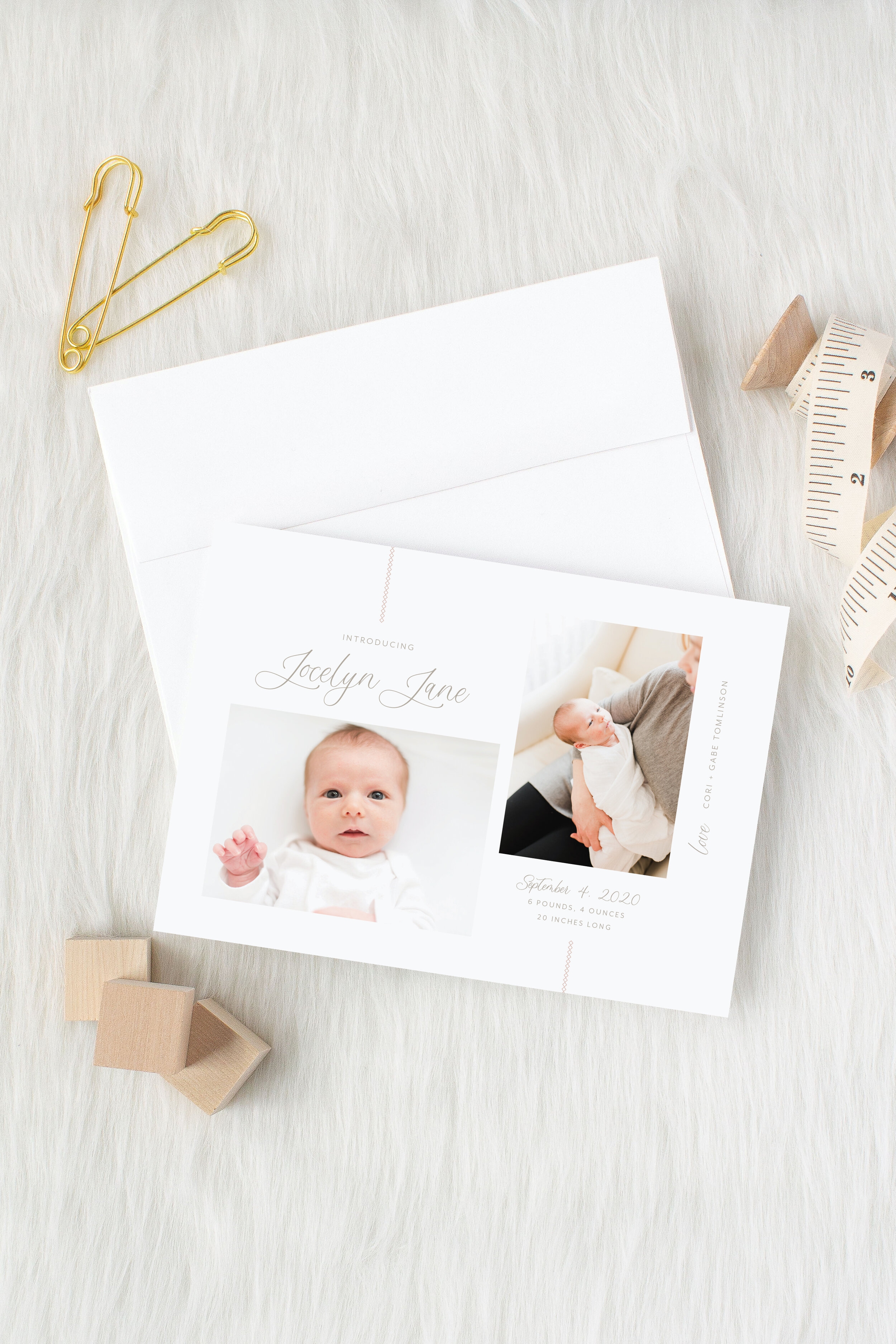 Jula Paper Co: Baby Announcements + Baptism Invitations