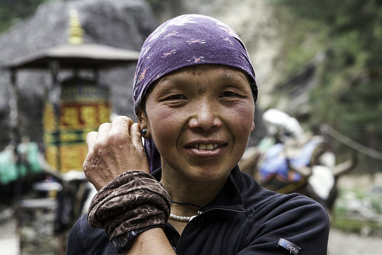 One of the few women Sherpas.....