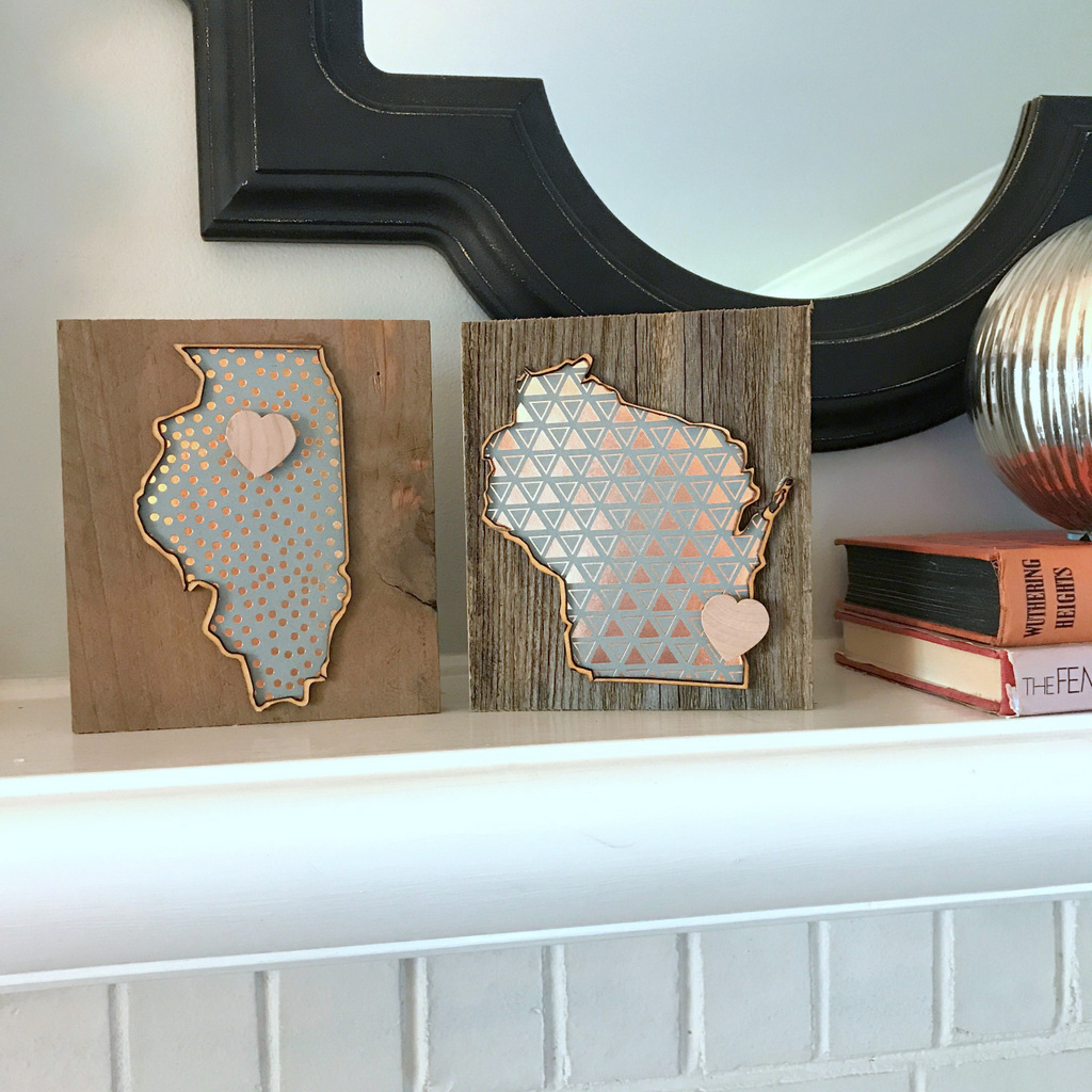 4. Love Where You Live Minis These adorable little states come in a variety of different paper pattern options. Check here to see our current listings. Know someone who calls more than one state their home? Send them a mini coordinated collection and let them display their multi-state love with pride. 
