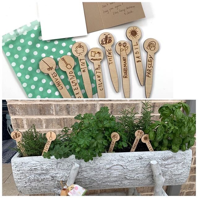 Mary, Mary, quite contrary,
How does your garden grow? 
#handmadegifts #handwrittenchildrengifts #gardenmarkers #herbstakes #gardenstakes #herbs #garden #grandparentgifts #kidsart #engravedgifts #locallymade #makeandbehappy
