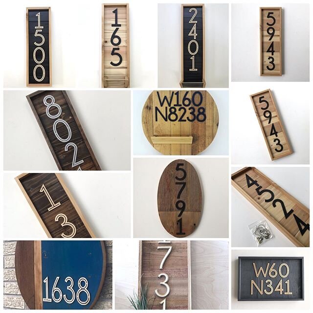 Custom address signs have been insanely popular this year and are part of our Virtual Sale today with @come.together.mke 
Be sure to check out our stories at noon for all the custom gift ideas!! #cometogethermke #handmadewithlove #makeinmilwaukee #cu