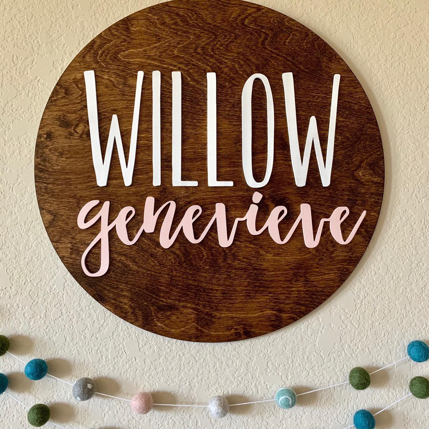 Miss Willow is already a month old! I loved being in the inside circle and knowing her name before she even arrived! 

Baby room art is just precious! I’ve got some new things coming in terms of customization options and a cool collab! Stay tuned. 😉