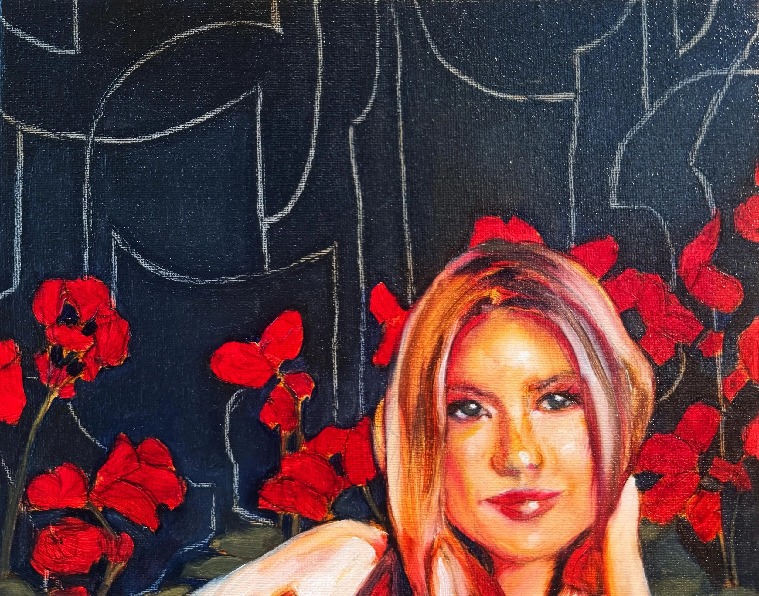 Quiet Claret (4"x6") Oil on Canvas/Muse and Model credit Choice Gray