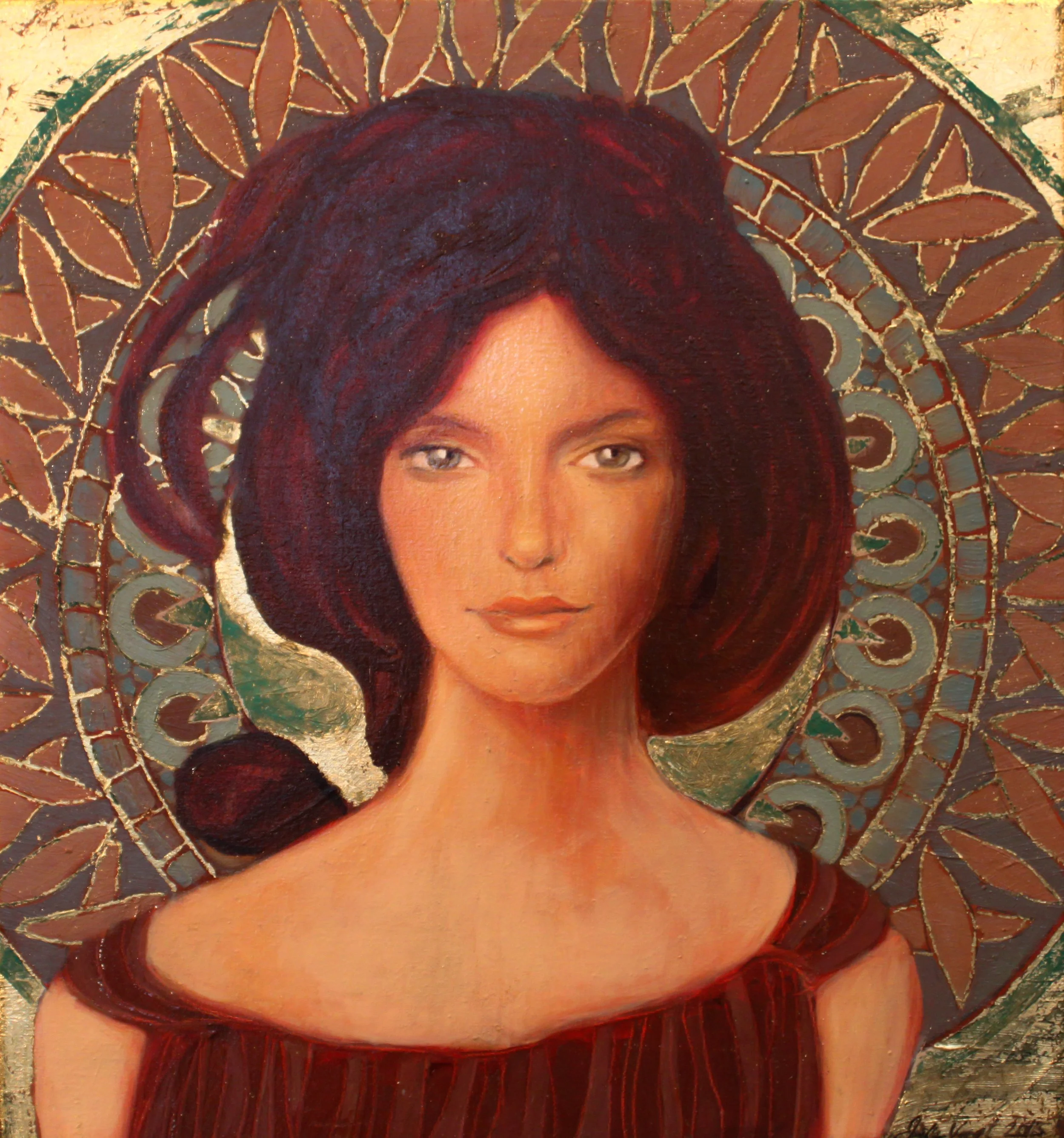 From the Gilded Orb (14"x15") oil on canvas