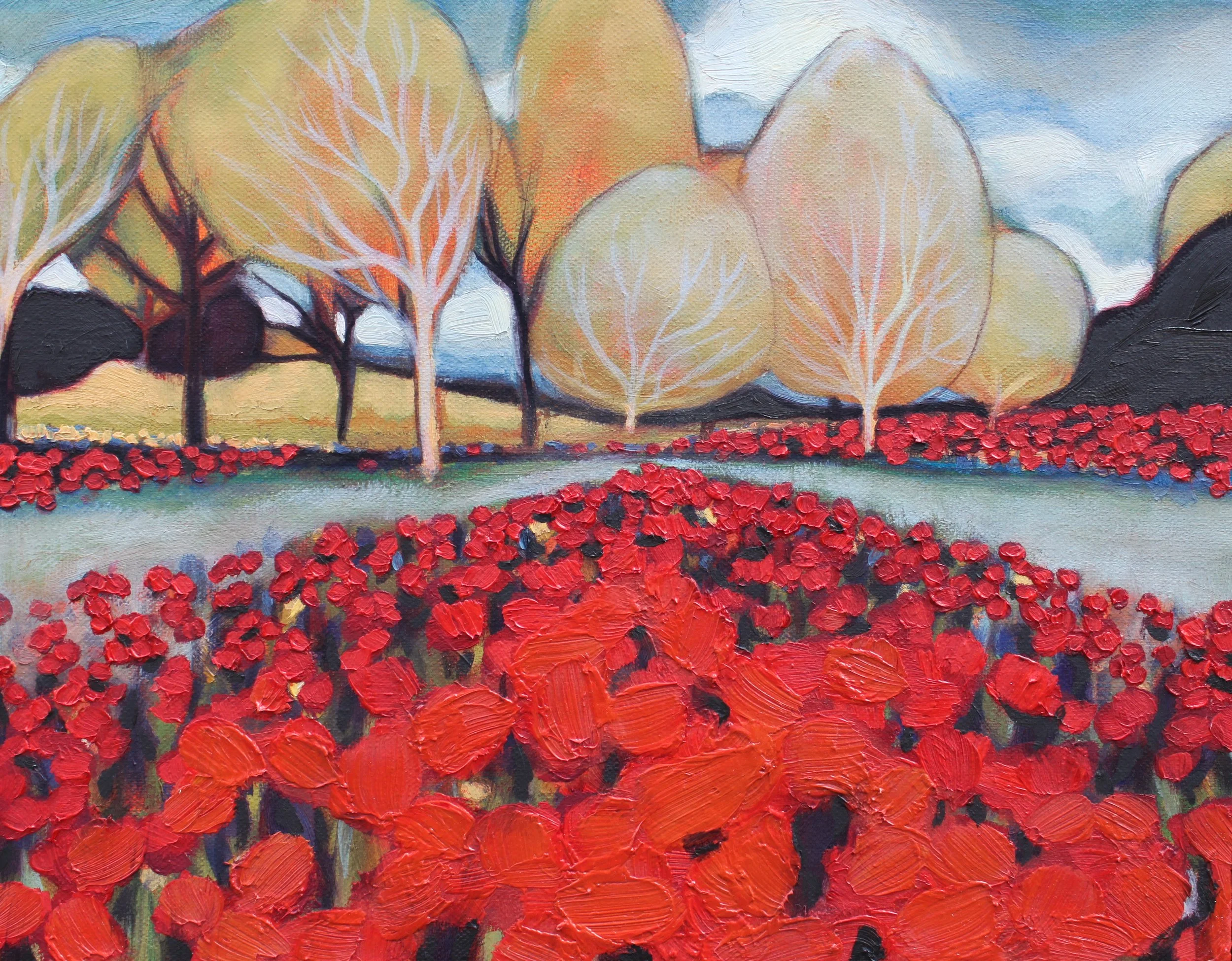 Keukenhof: Golden (14"x11") Oil on Canvas