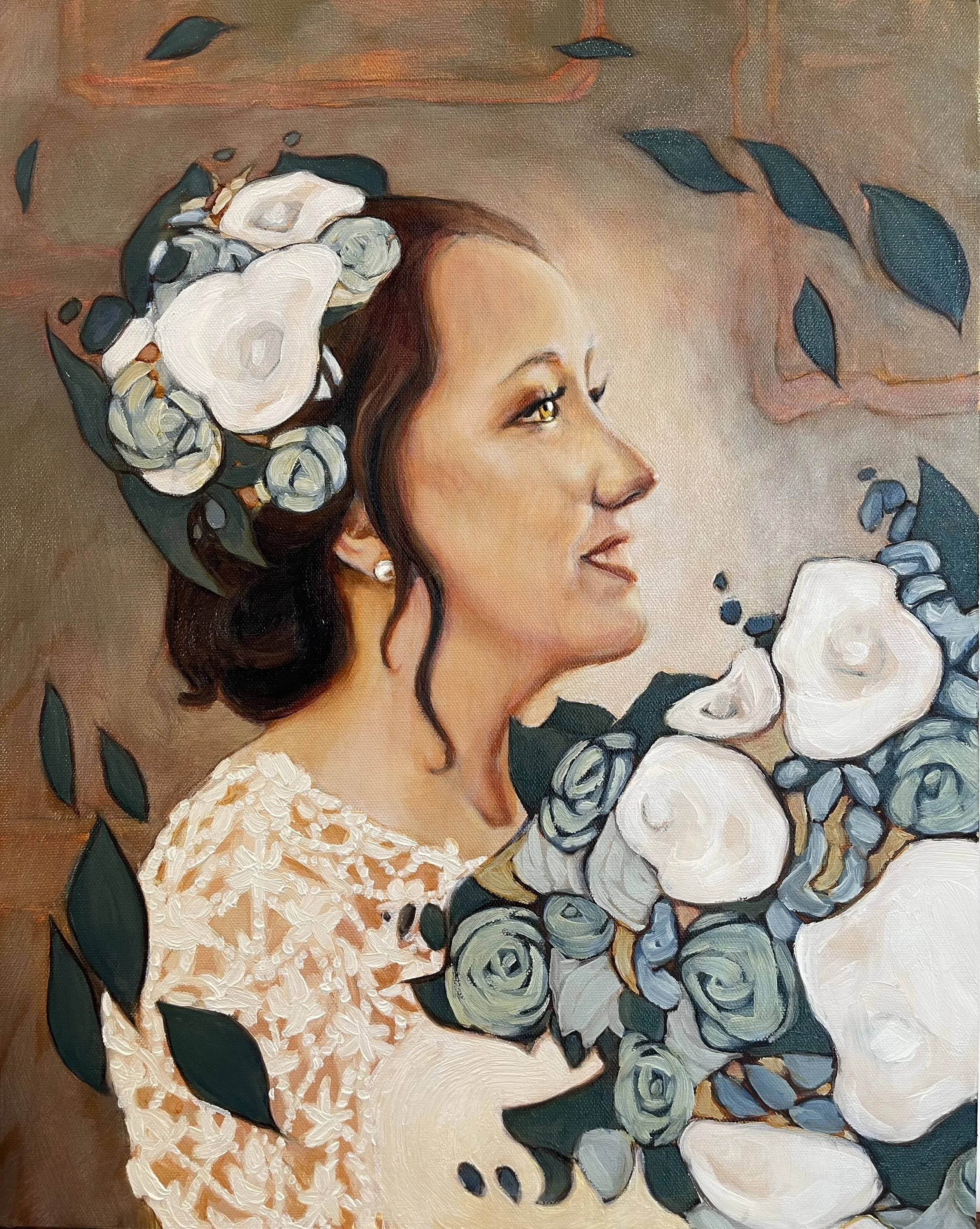 Mrs. Sarah McCowan (20"X30") Oil on Canvas