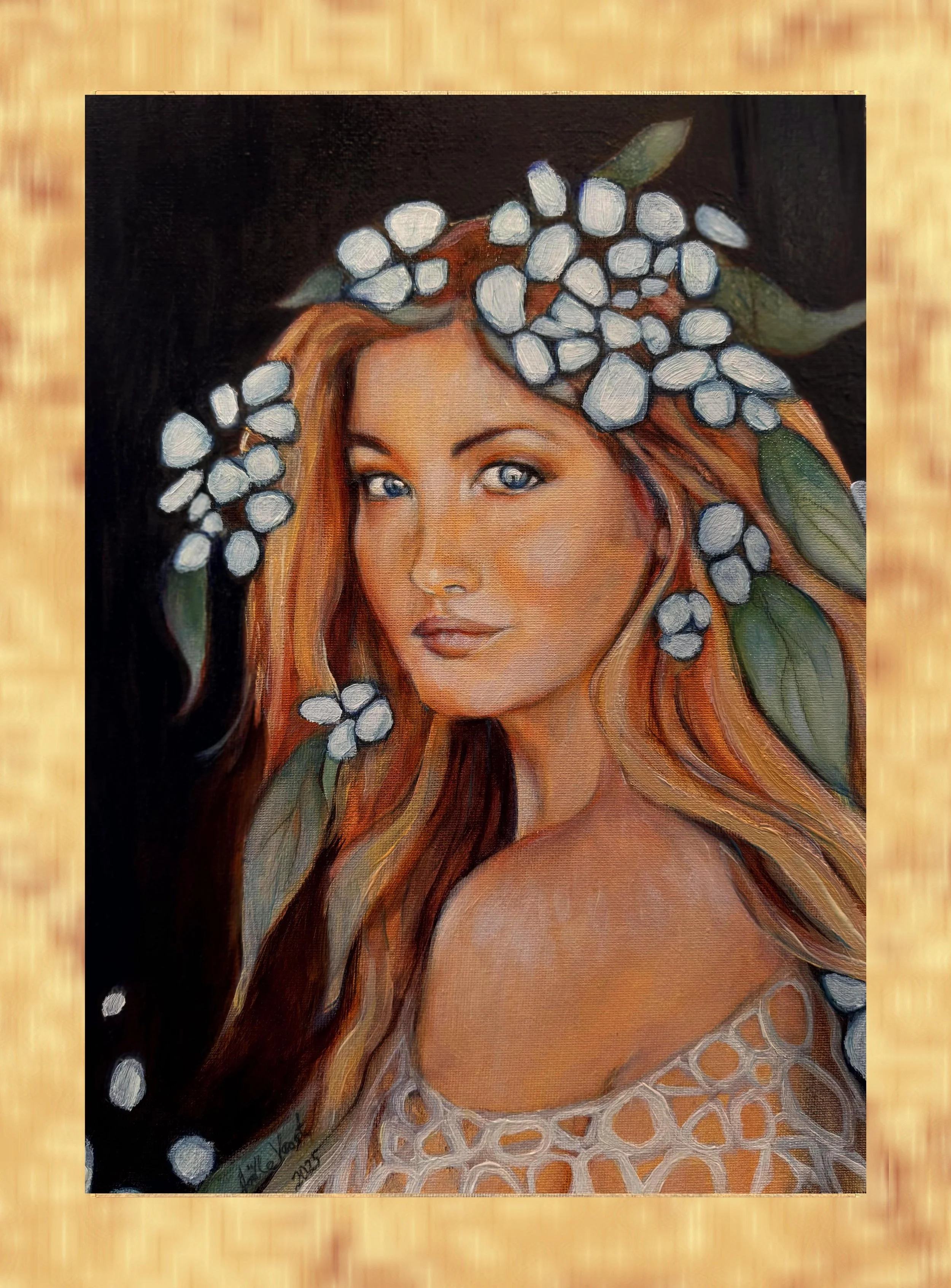 Perennial Beauty  (9"x12") Oil on Canvas/Muse and Model Choice Gray