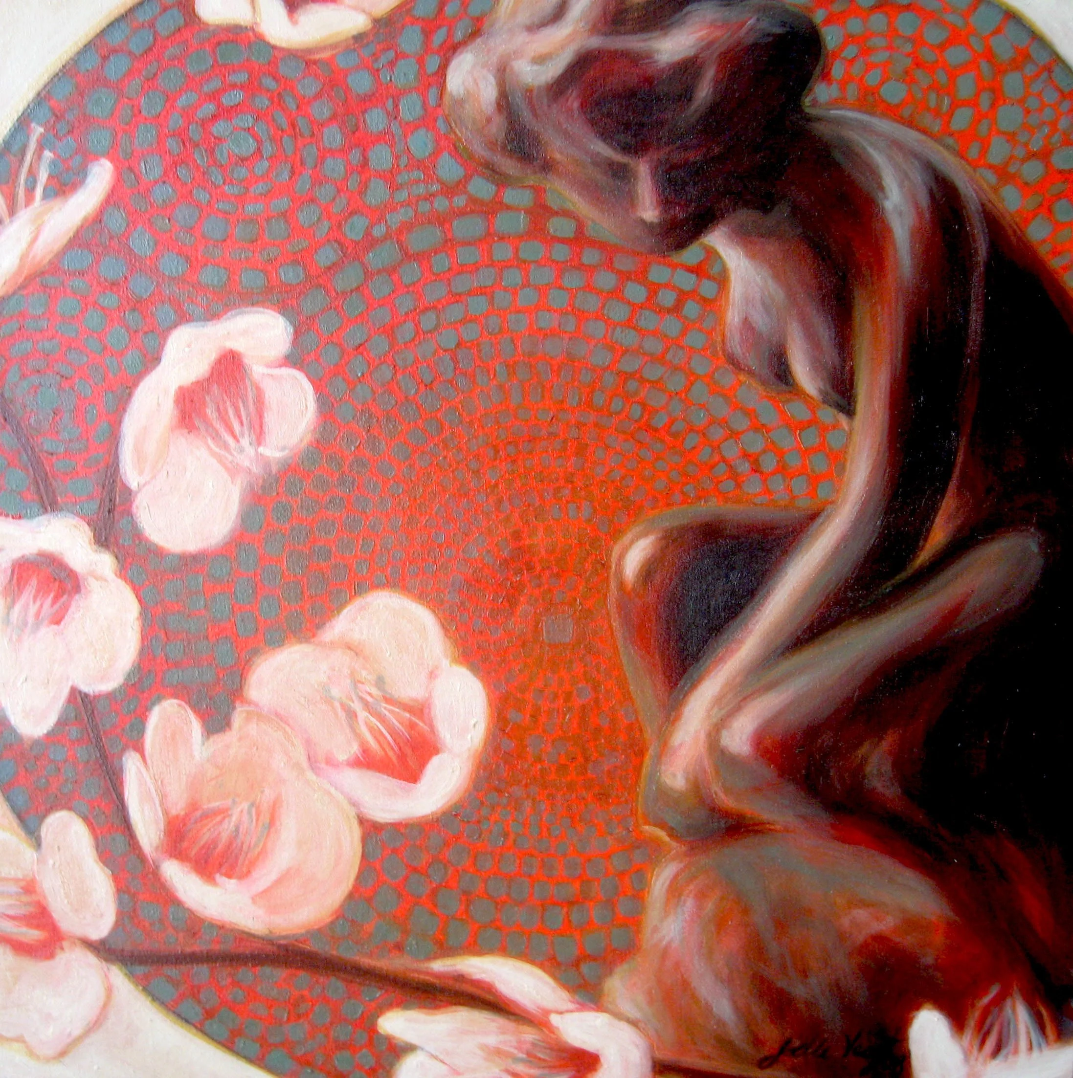 Cherry Blossoms Study (12"x12') Oil on Canvas