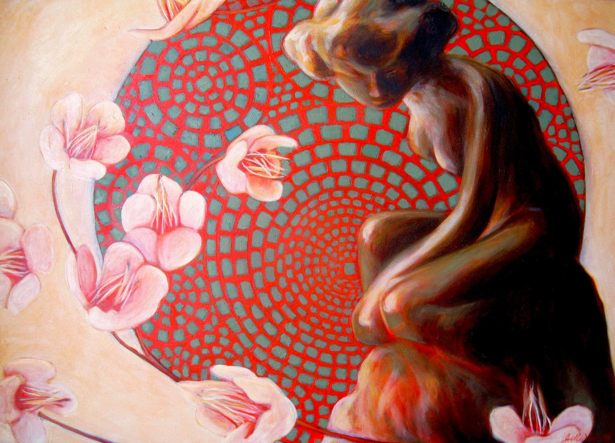 Cherry Blossoms (30"x40") Oil on Canvas