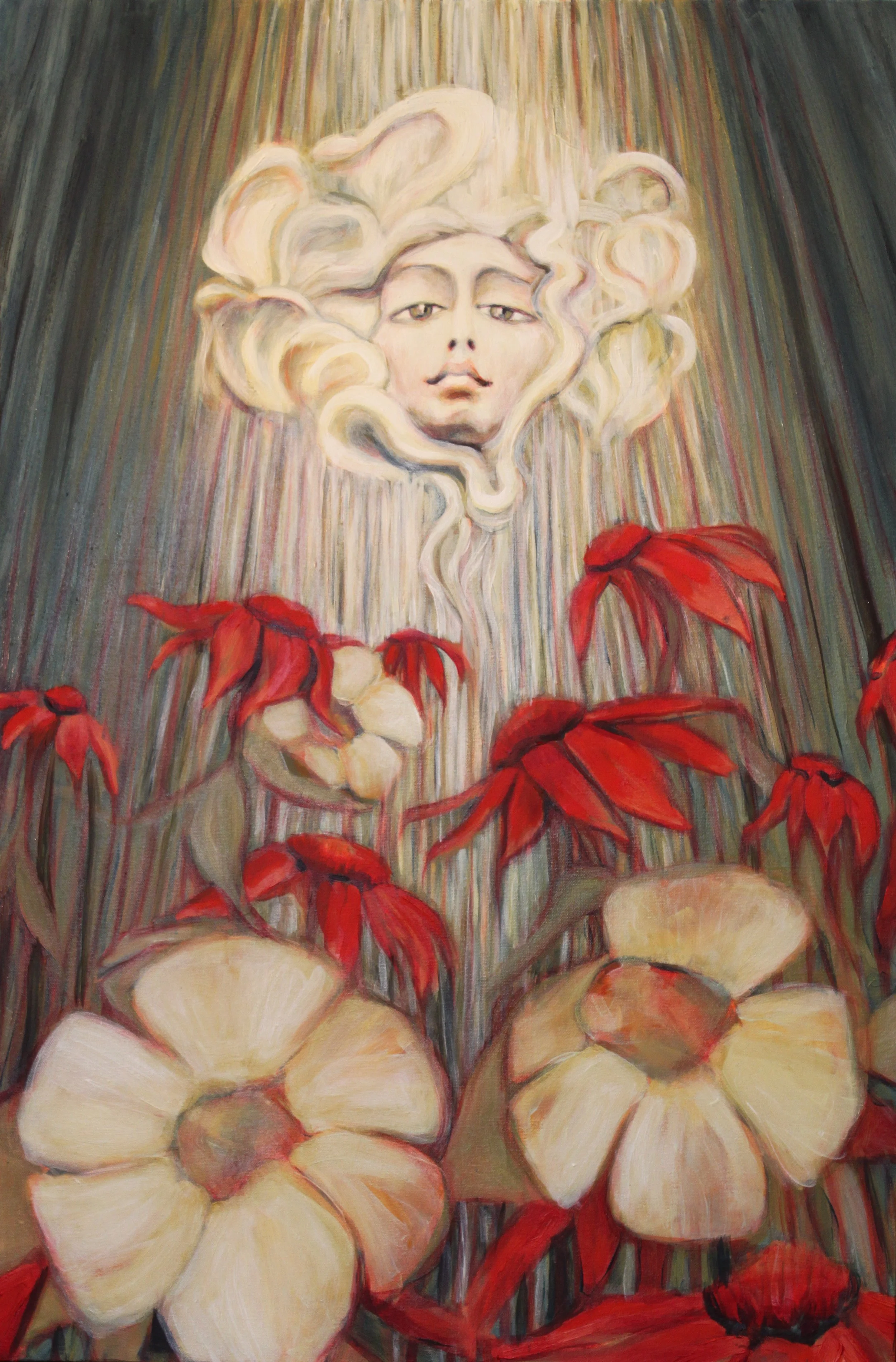 Garden Goddess 2017 oil on canvas 24”x 36” $1800