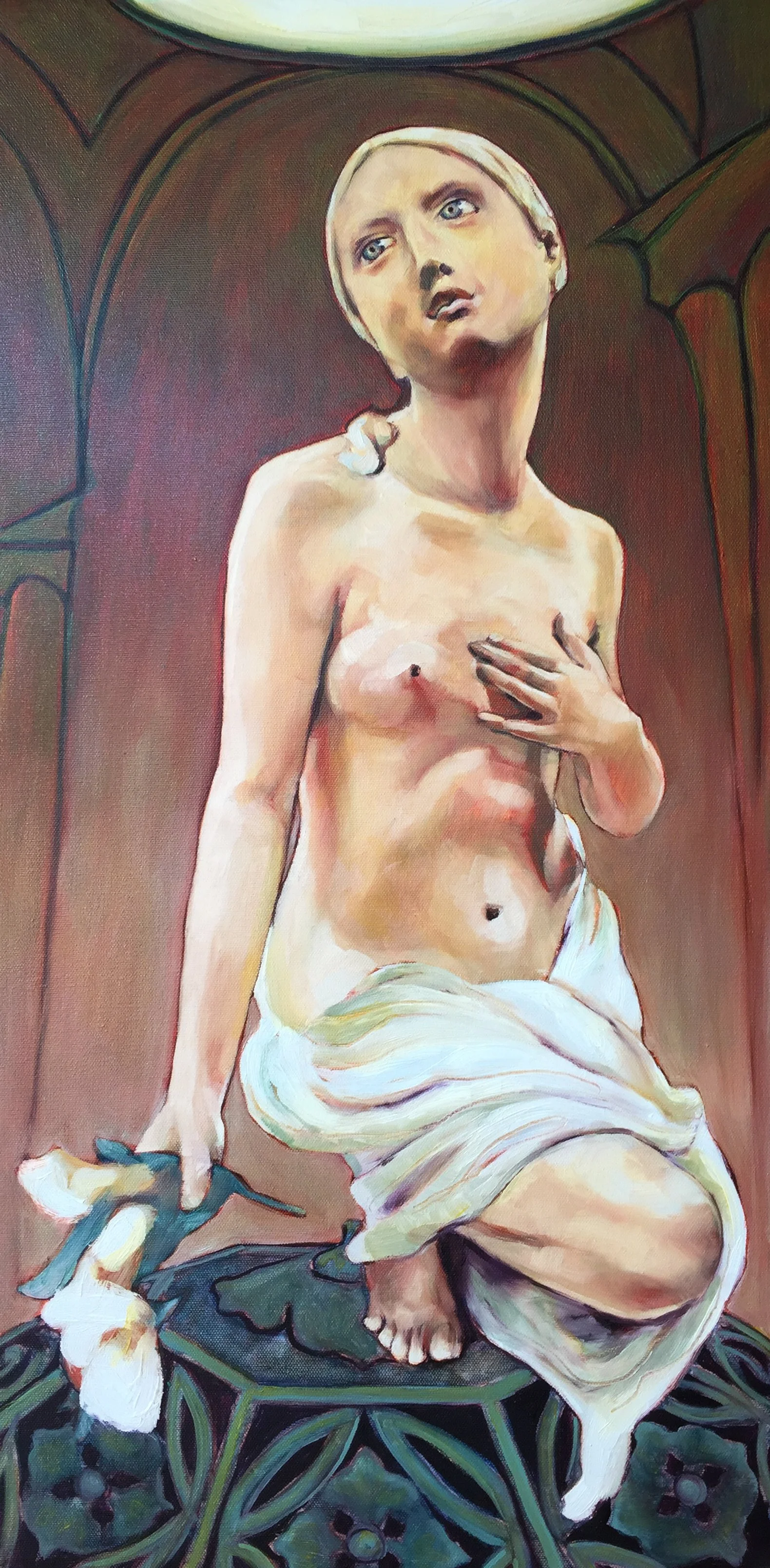 Flight of the Uffizi 2018 Oil on Canvas 15”x30” $900