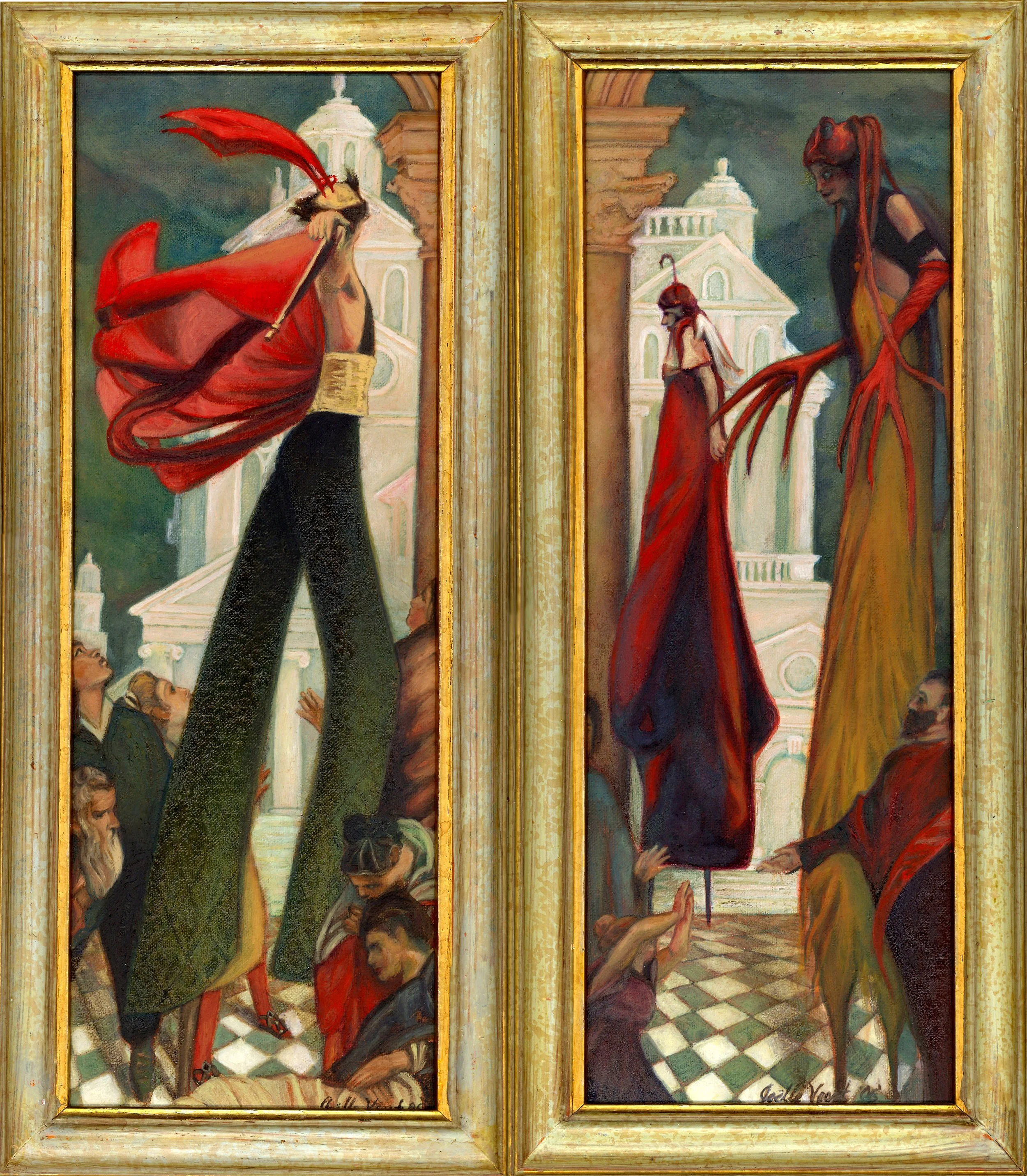 Italian Panels (15" x 17") Oil on Wood with Italian Frames NFS