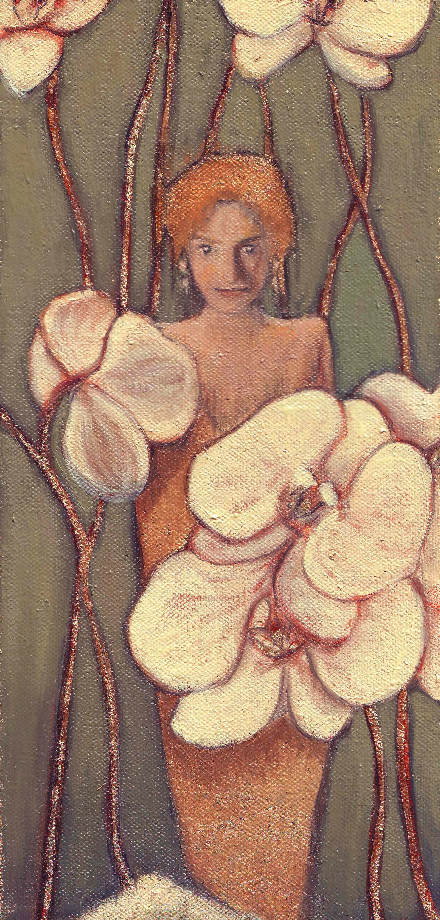 Gold Leaf Sketch 1 (6"x12") Oil on Canvas with Gold Leaf NFS