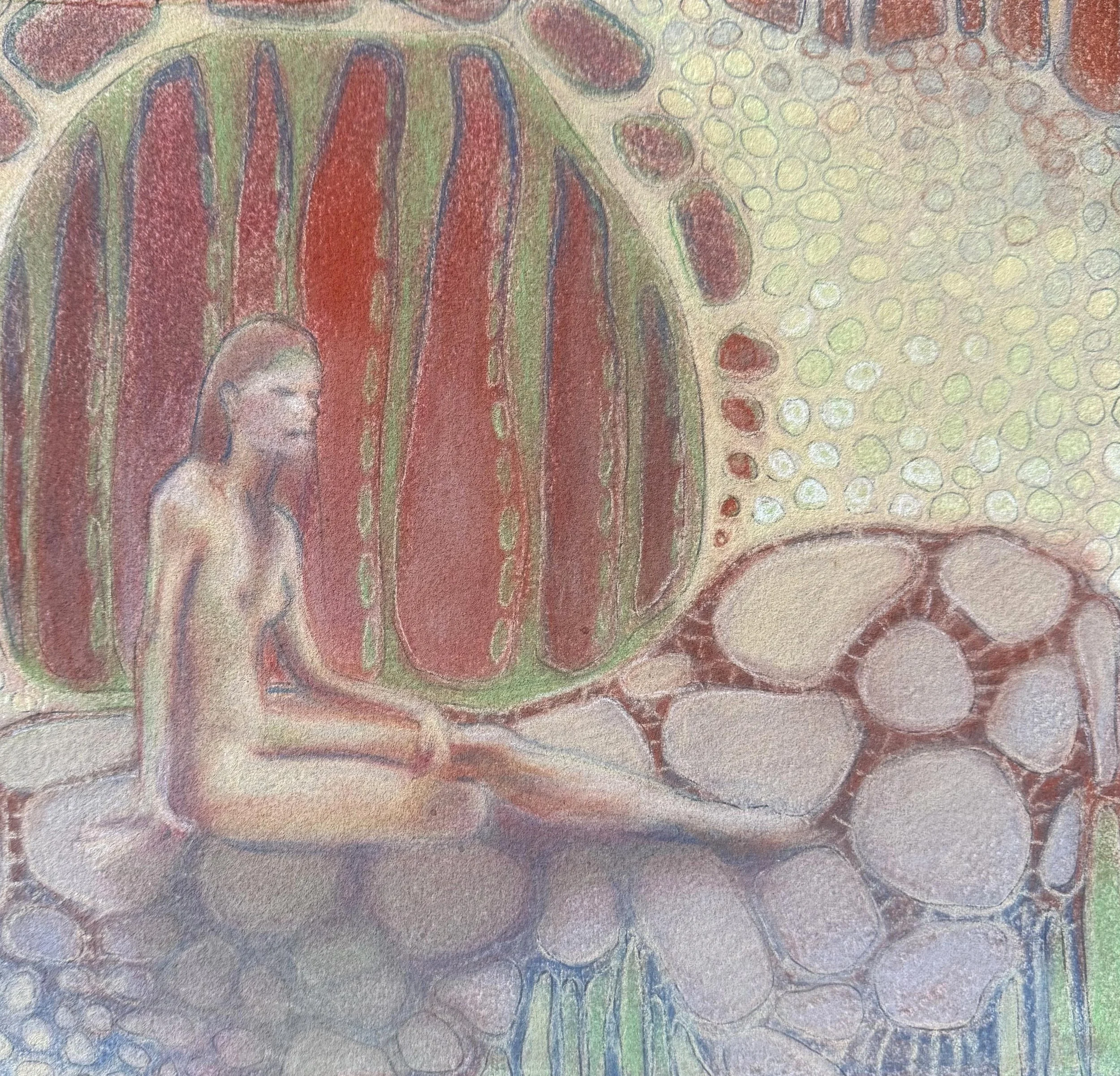 Rebirth Nouveau (10 1/4"x 9 5/8") Pastel on Reeves Watercolor Paper