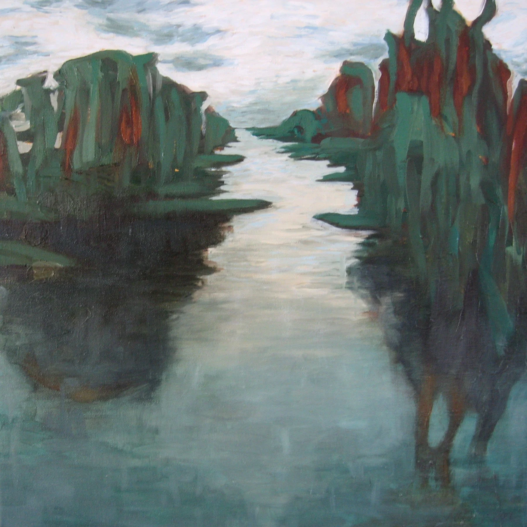 New Orleans Bayou (18"x18") Oil on Canvas