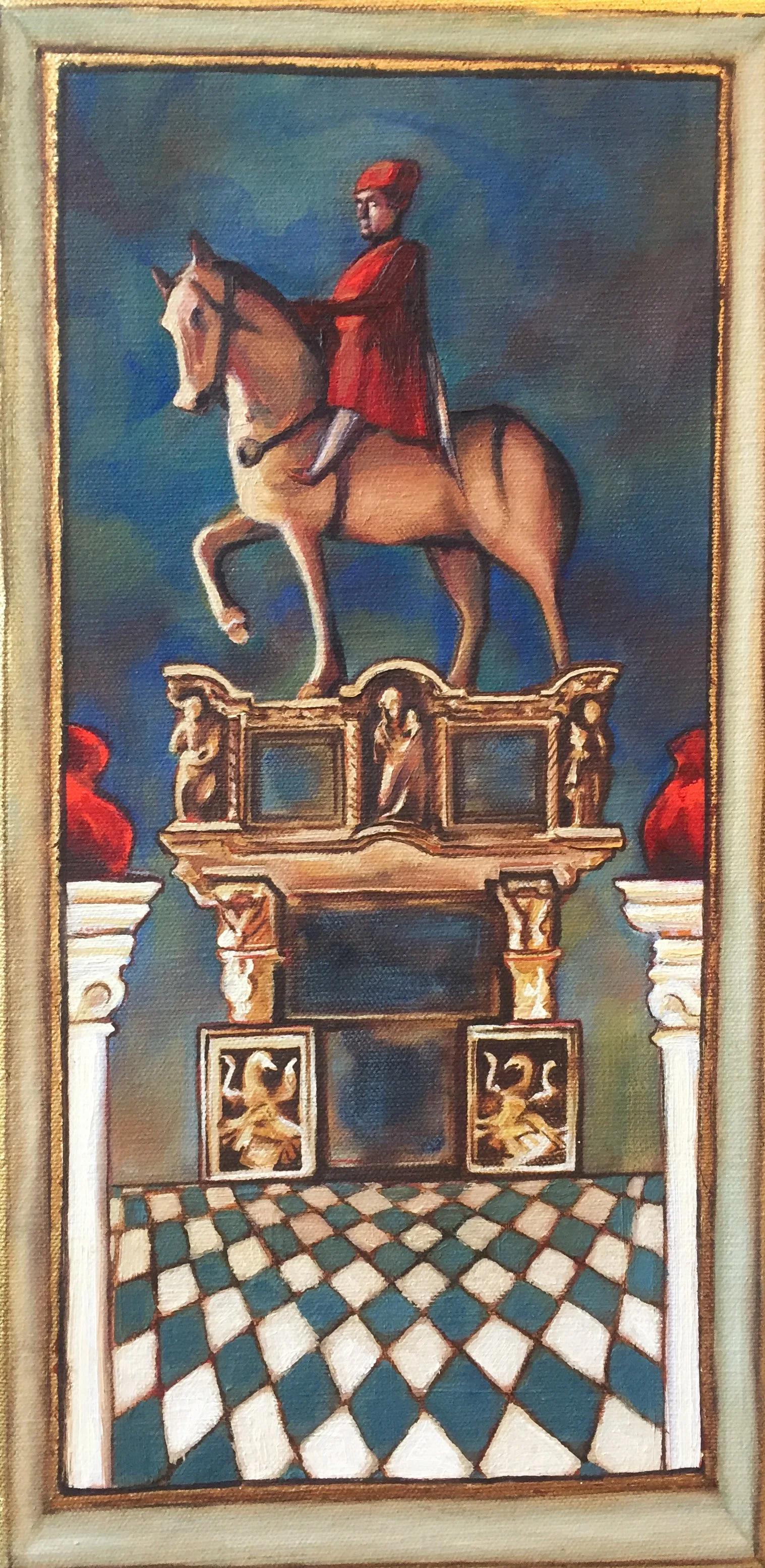 A Return to Renaissance (6" x 12") Oil on Canvas with Gold Leaf NFS