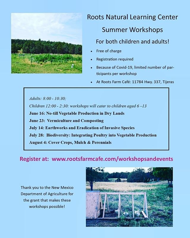 We&rsquo;re excited to announce our summer workshop calendar! Please go to our website to read more about each workshop and to register.