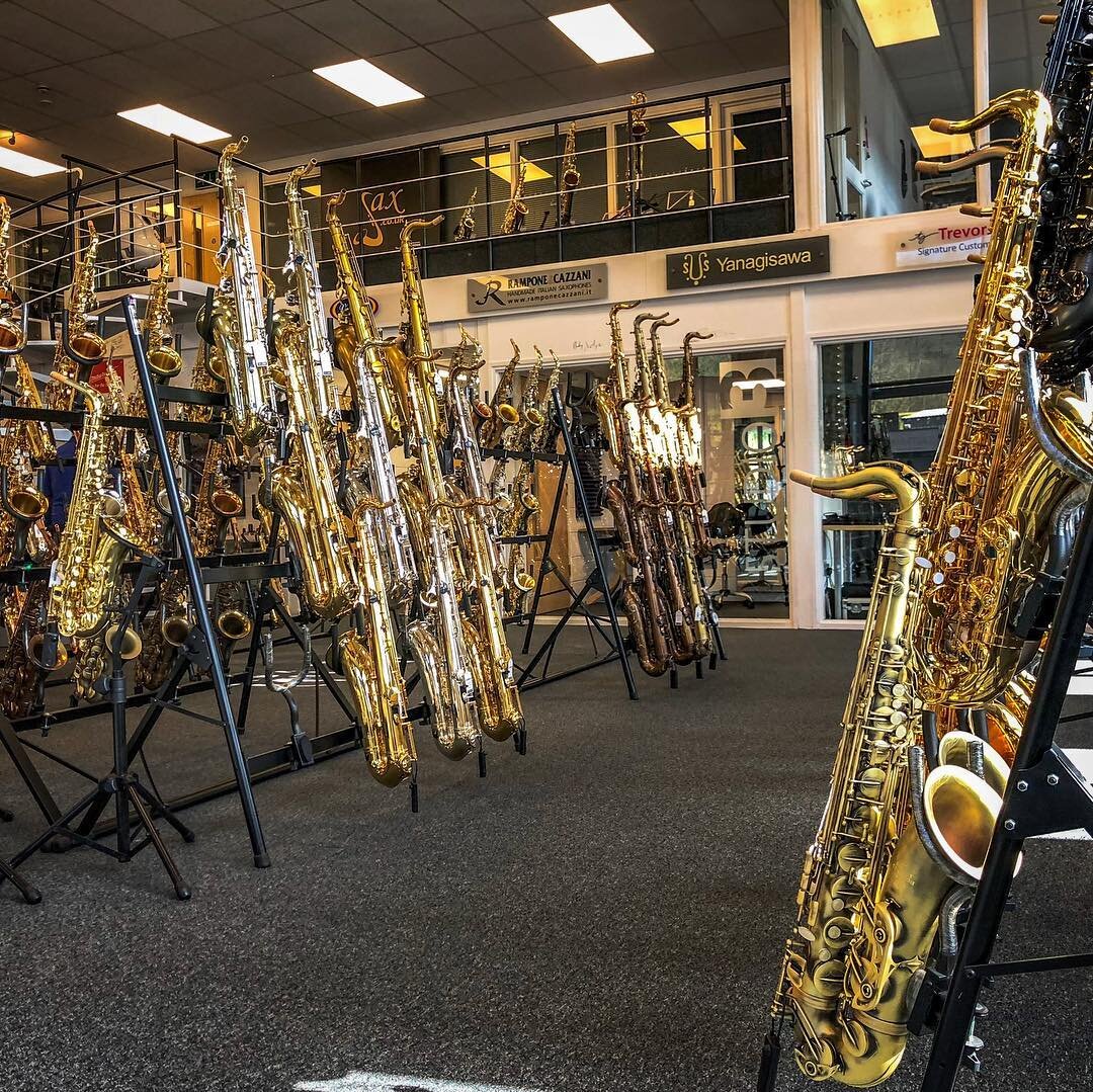 So many saxophones here at @sax.co.uk 
Where do I begin? 🤷🏻&zwj;♂️