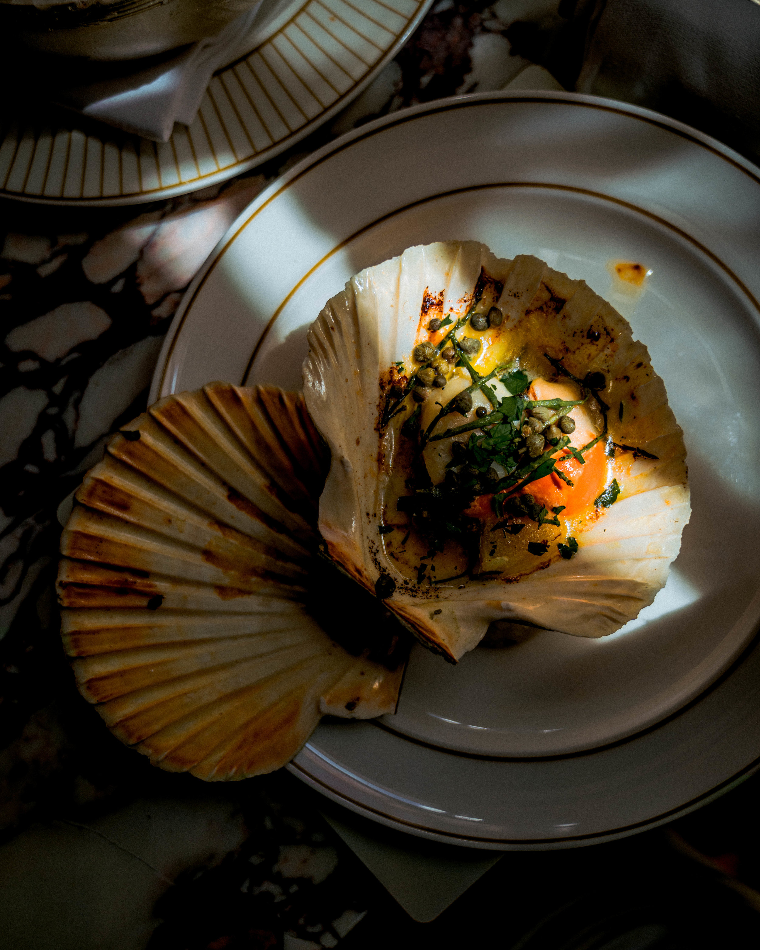 Baked Scallop Meuniere