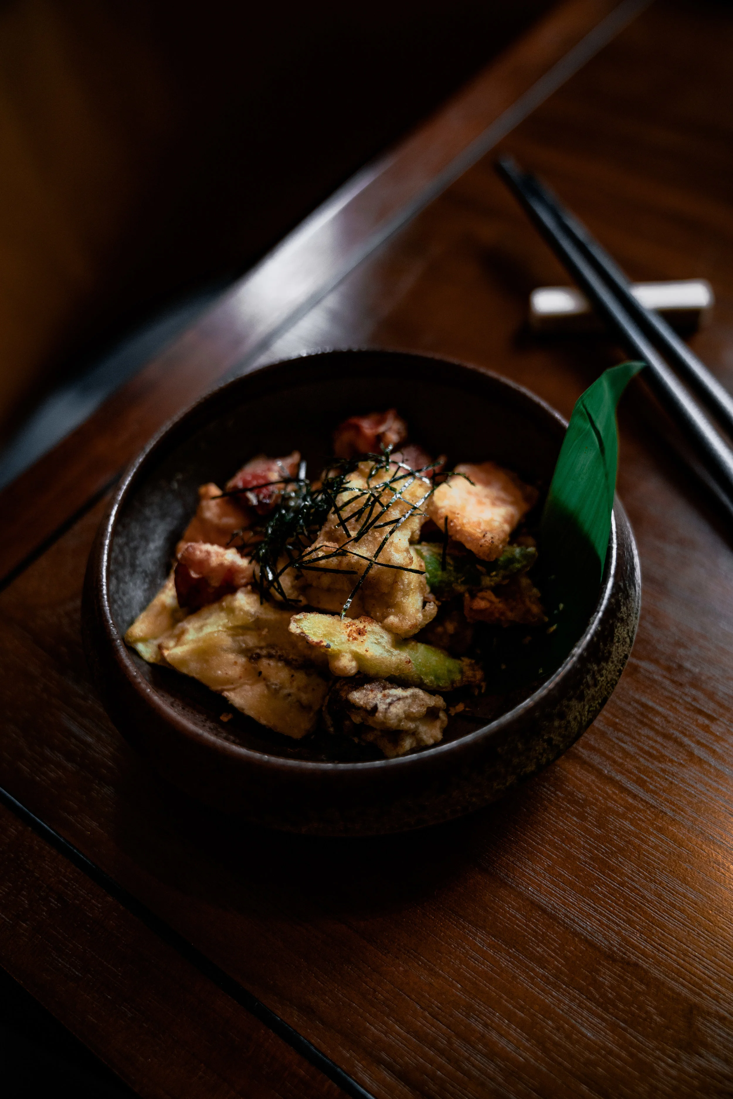 Salt and pepper tempura vegetables
