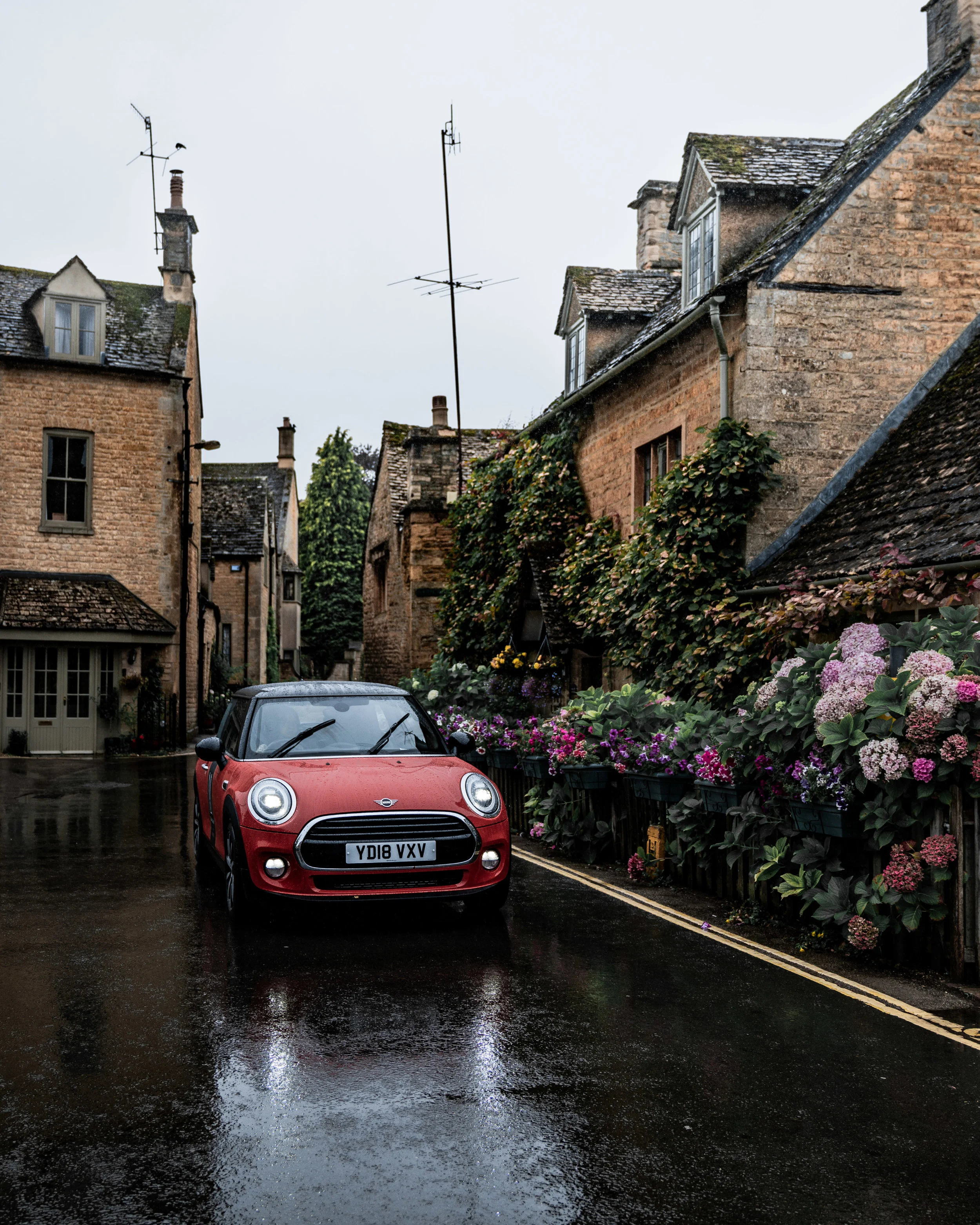 Mini Cooper at Bourton-on-the-Water