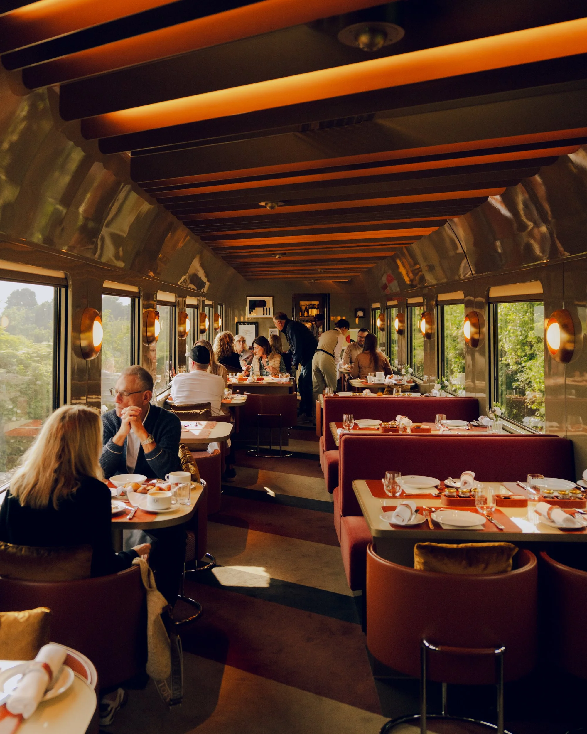  Orient Express La Dolce Vita Dining Car during breakfast service 