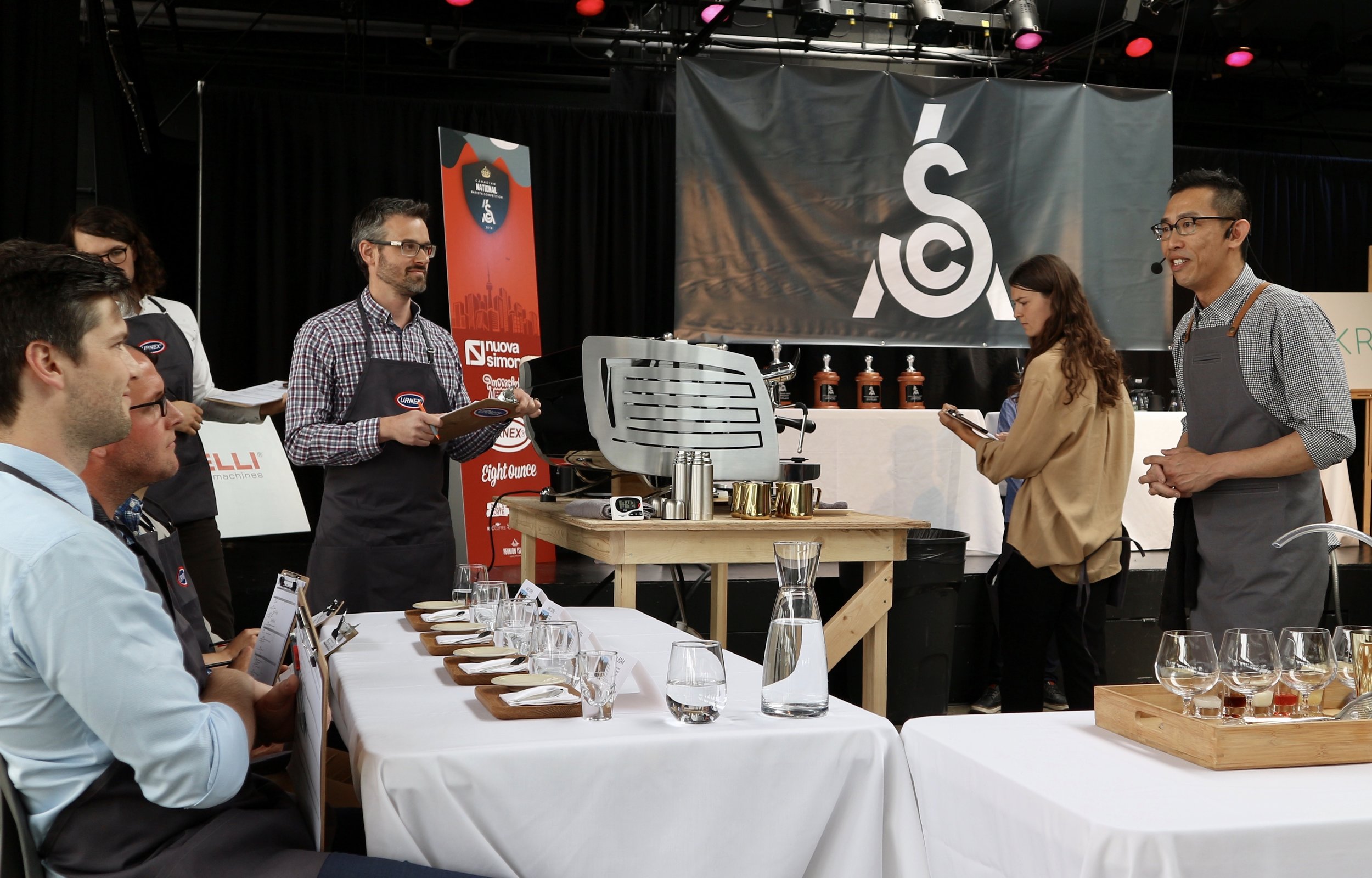 Yadi competing for the first time at the 2018 Canadian National Barista Championship, placing 8th overall.