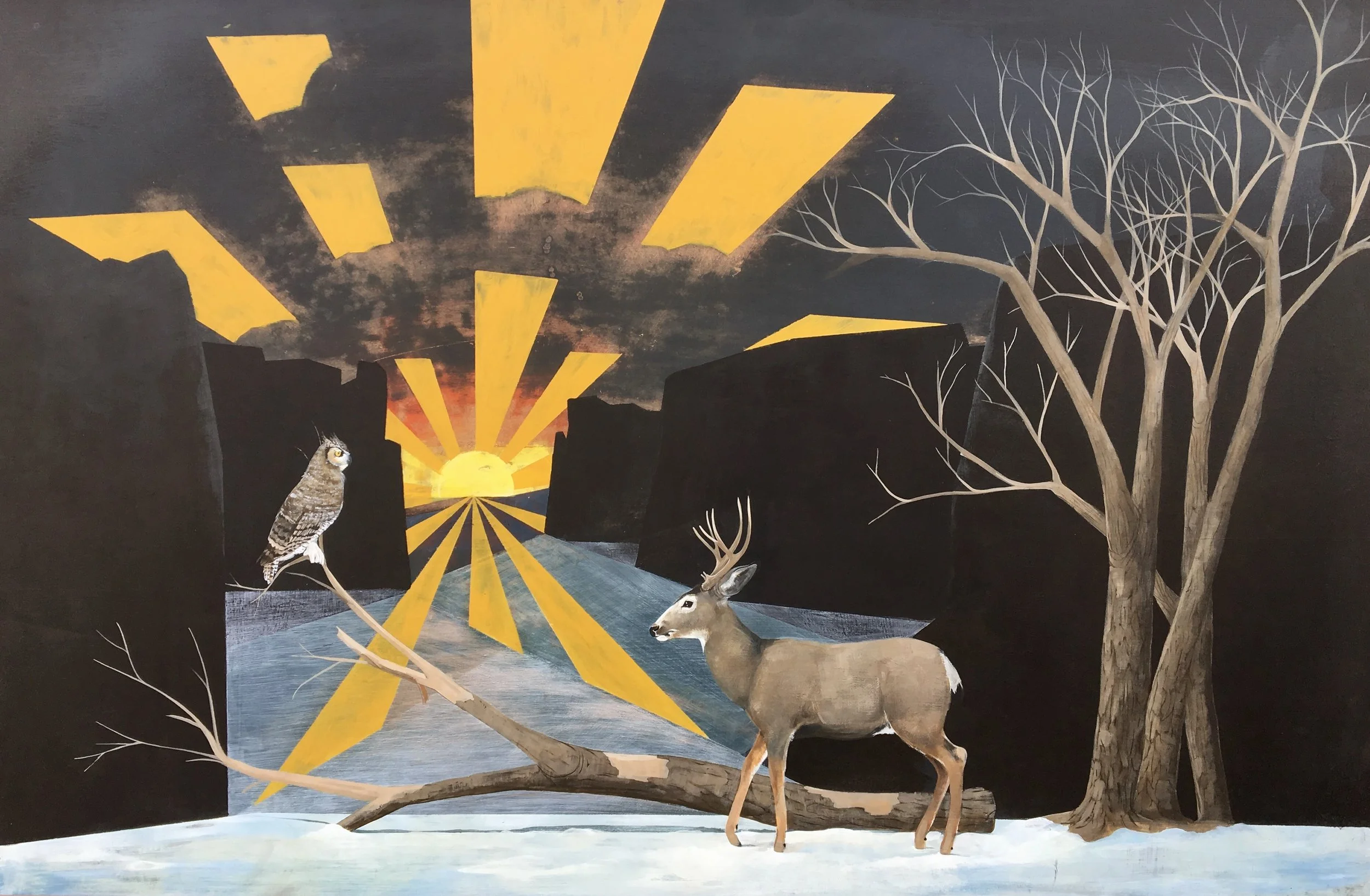  24” x 36” Acrylic on Board 2018 (SOLD) 