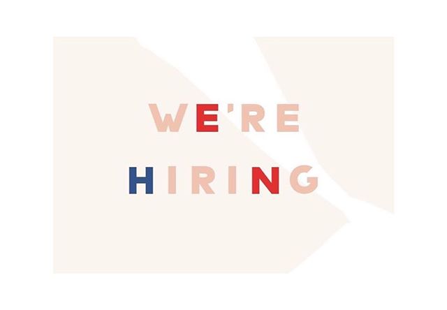 We&rsquo;re hiring a WC Account Executive and Showroom Assistant! Email or DM us for qualifications and details.