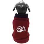 We are proud to feature “outerwear”, a water resistant shell lined with fleece that closes with easy velcro at the neck and under the tummy for those diehard Griz fans who show their support, rain, snow or shine.