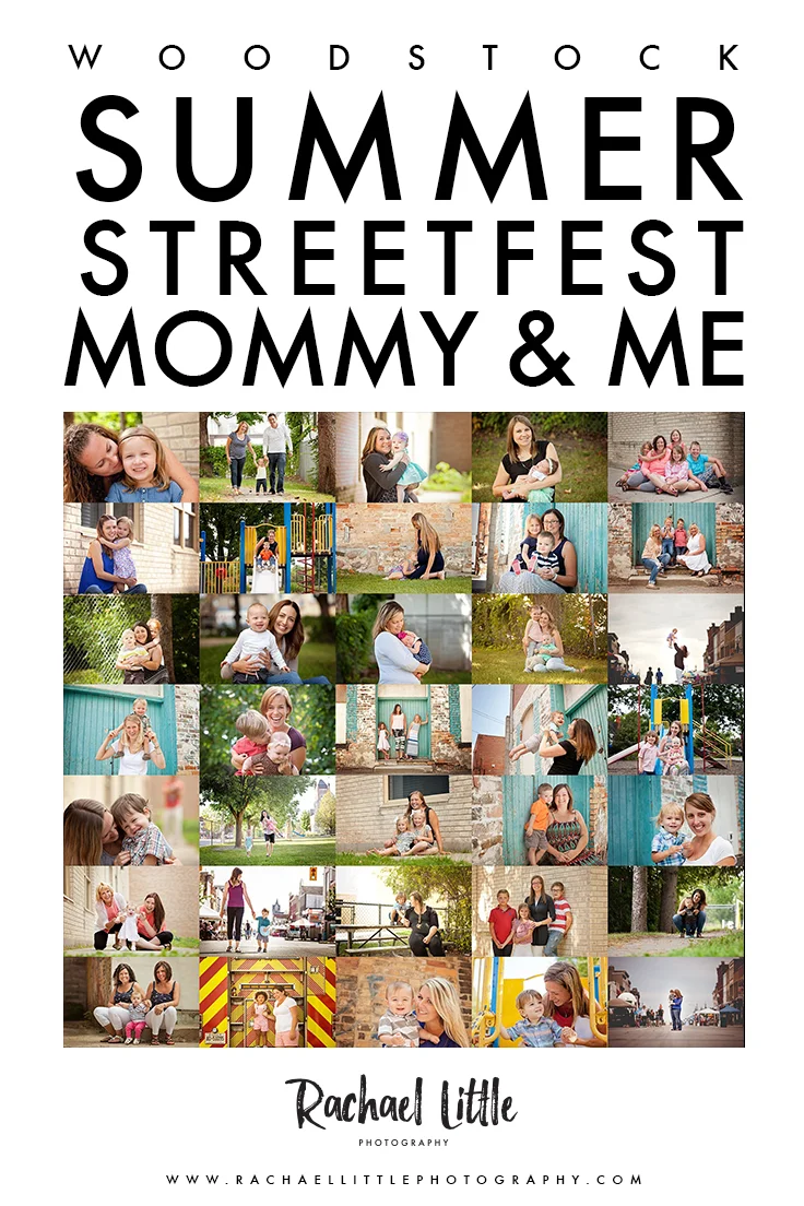 Mommy & Me Photography Sessions at Streetfest in Woodstock in partnership with Baby Bumpz online. 