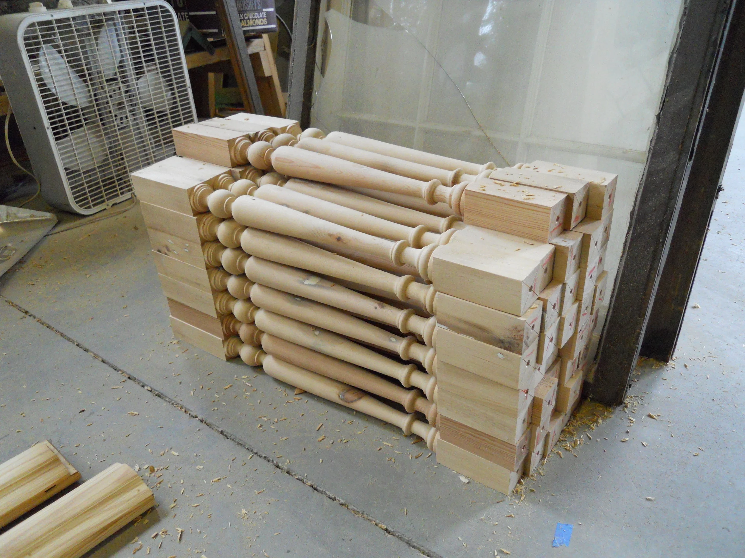 STAIRWAY BALUSTERS FROM PINE
