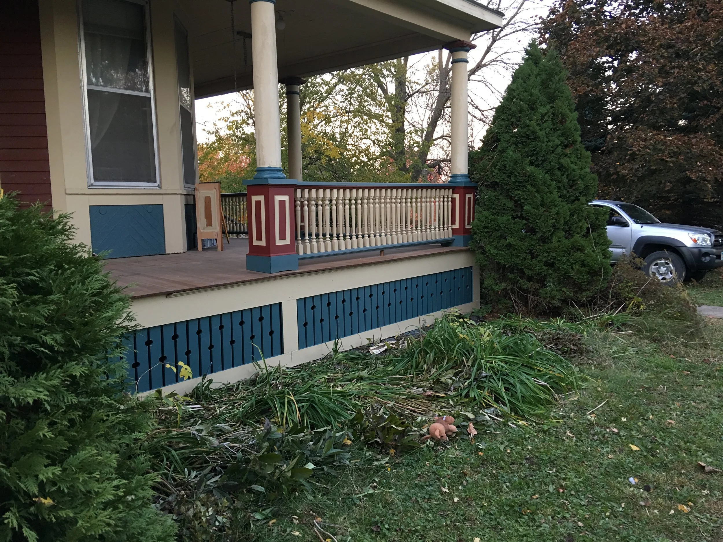 Porch being painted