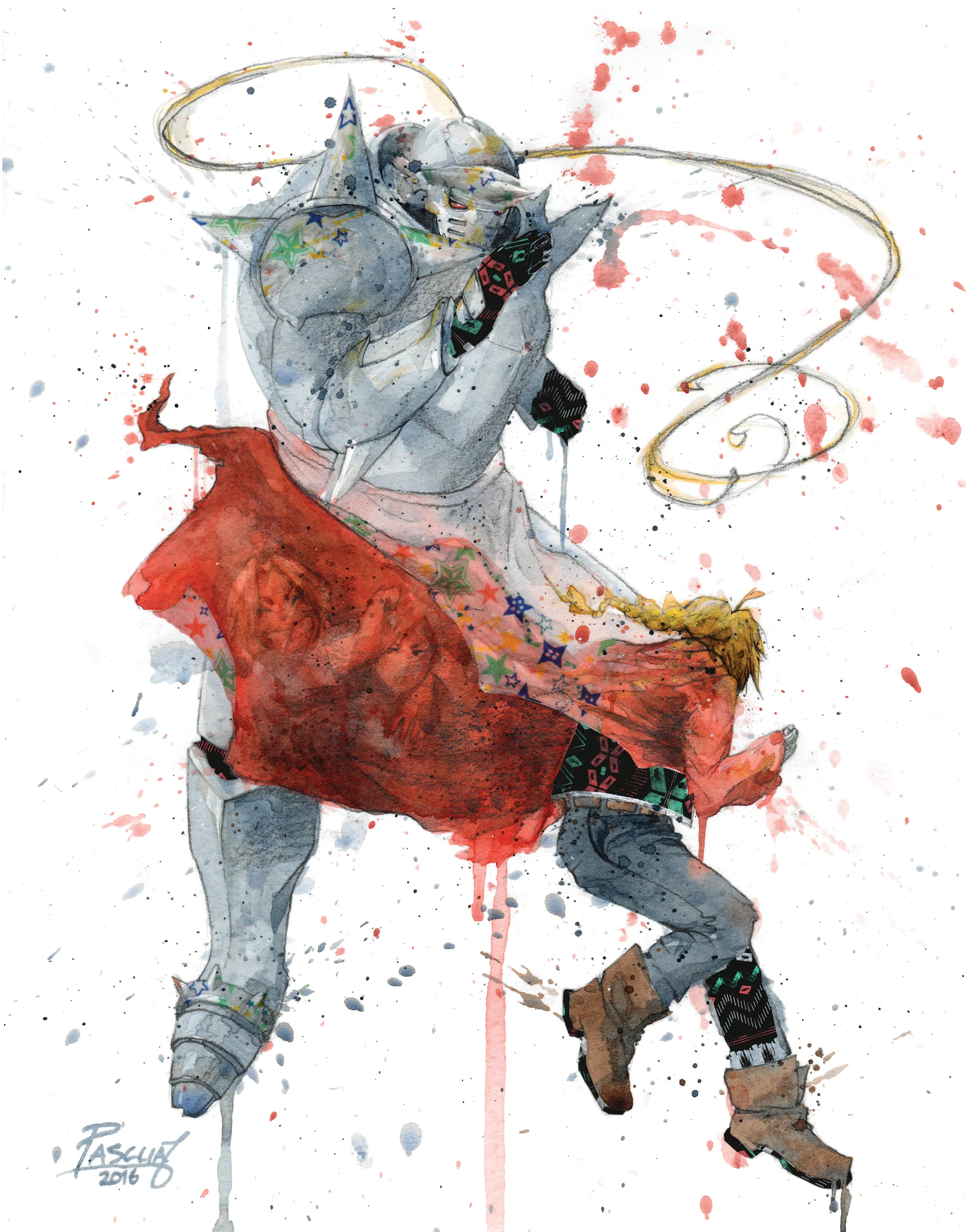 Ed-Alphonse-Elric-Brothers-Fullmetal-Alchemist-watercolor-by-geoff-pascual