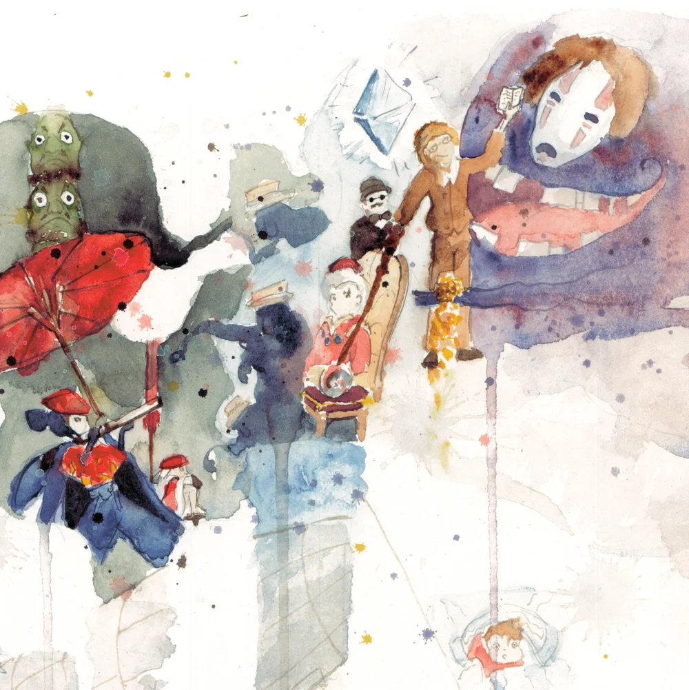 Studio Ghibli Watercolor Painting Pascual Productions