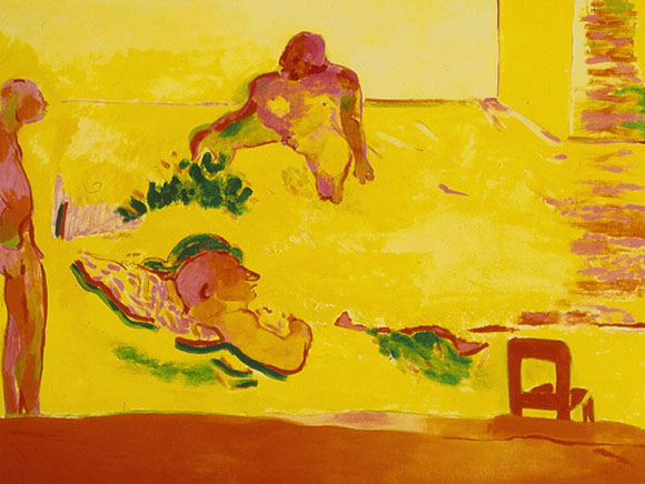 Robert Hodgins, A Yellow Room, oil on canvas