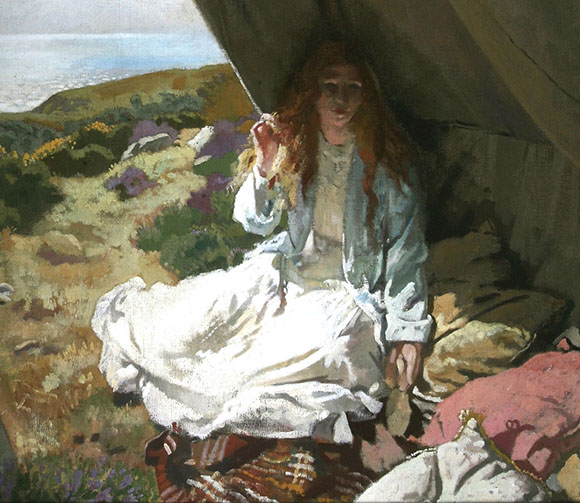 William Orpen, In the Tent, oil on canvas (detail)