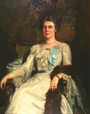 Charles van Havermaet (active 1895 - 1911) Portrait of Mrs F S Tatham Oil on canvas