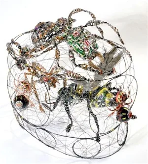 Sicelo Ziqubu the Weaver's Feast 2010 Mixed media, found objects