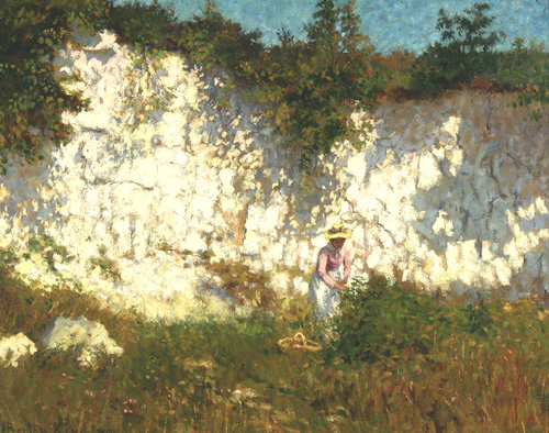 Bertha Everard (1873 – 1965), Edith Picking Flowers (1900), oil on canvas.