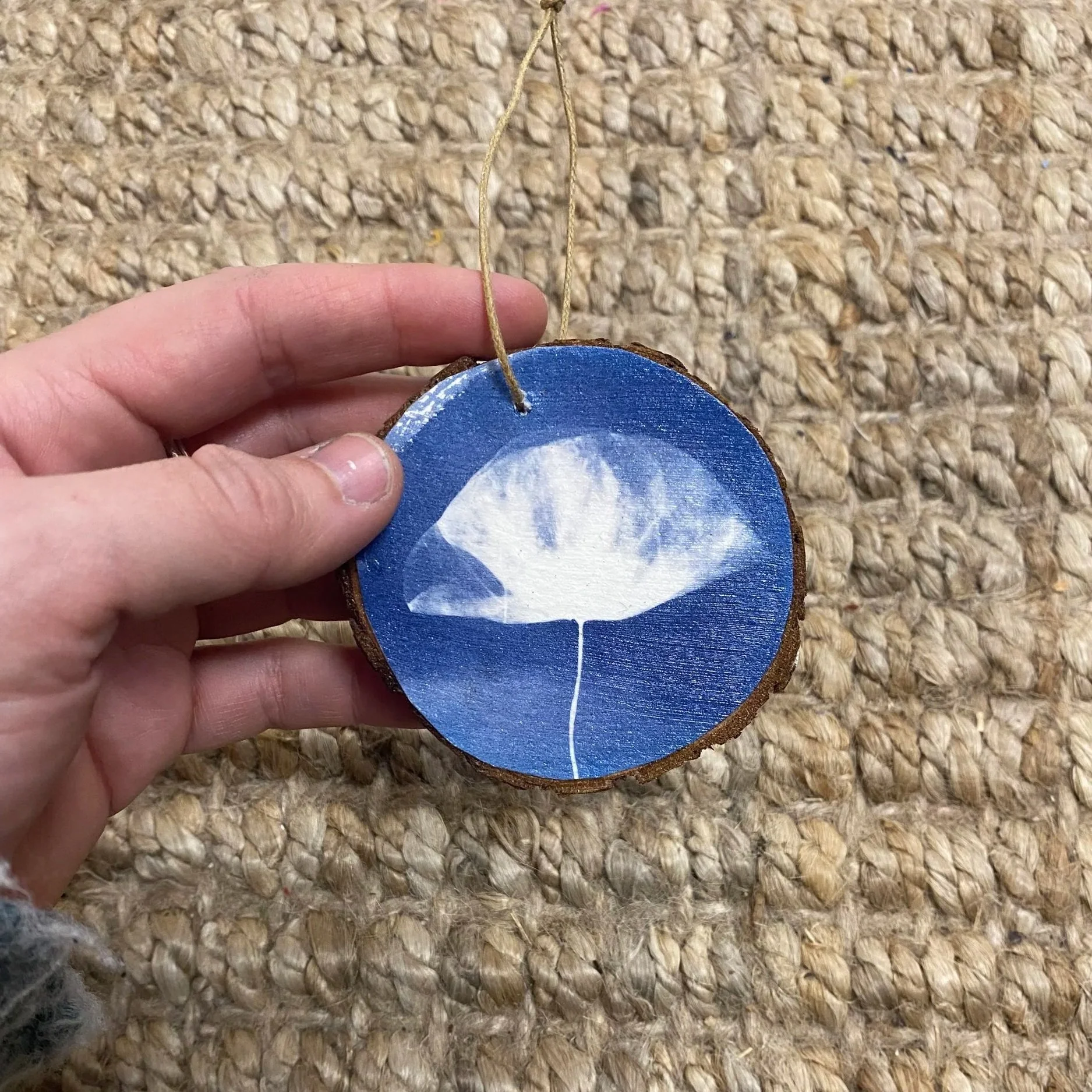 3" Cyanotype Ornament