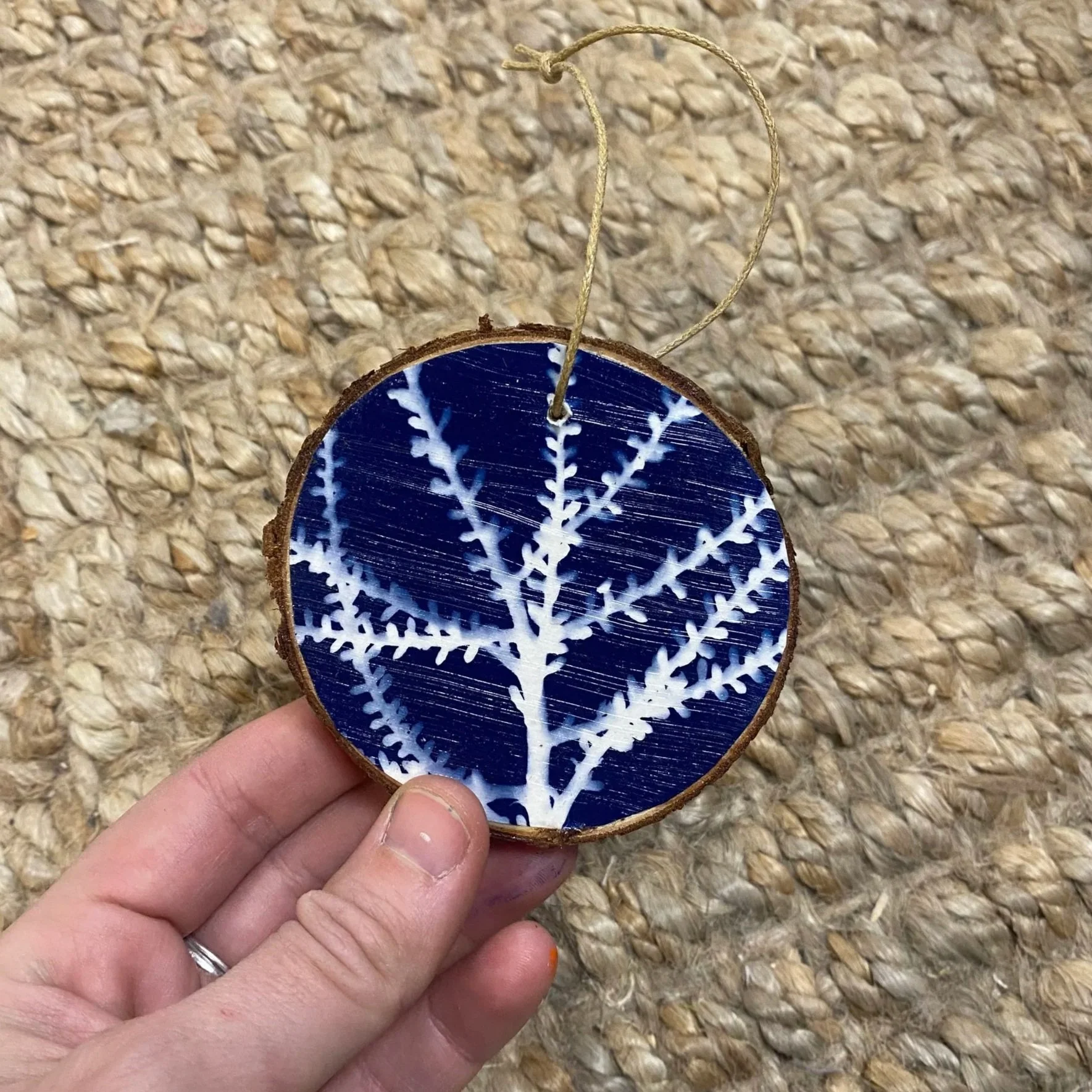 3" Cyanotype Ornament