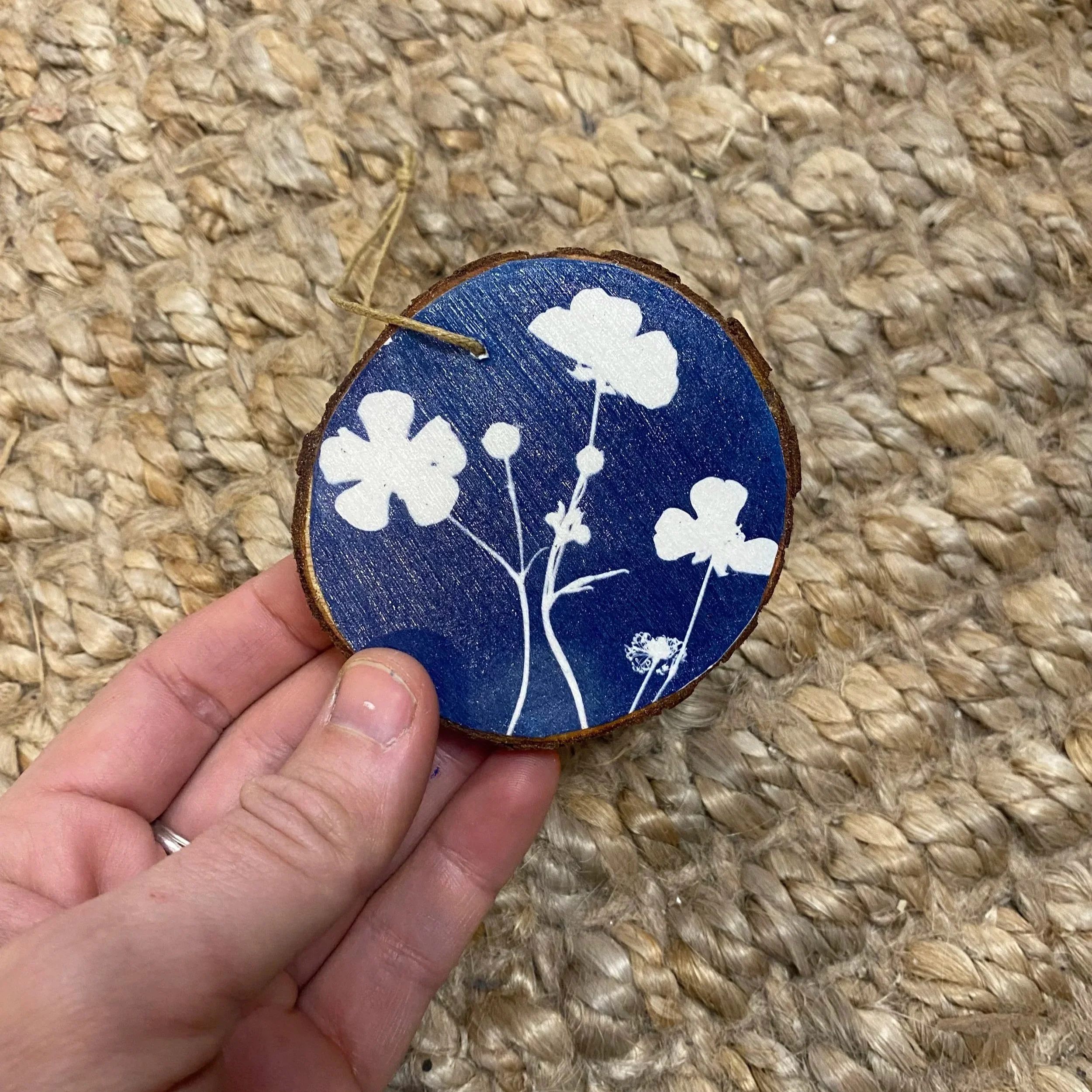 3" Cyanotype Ornament