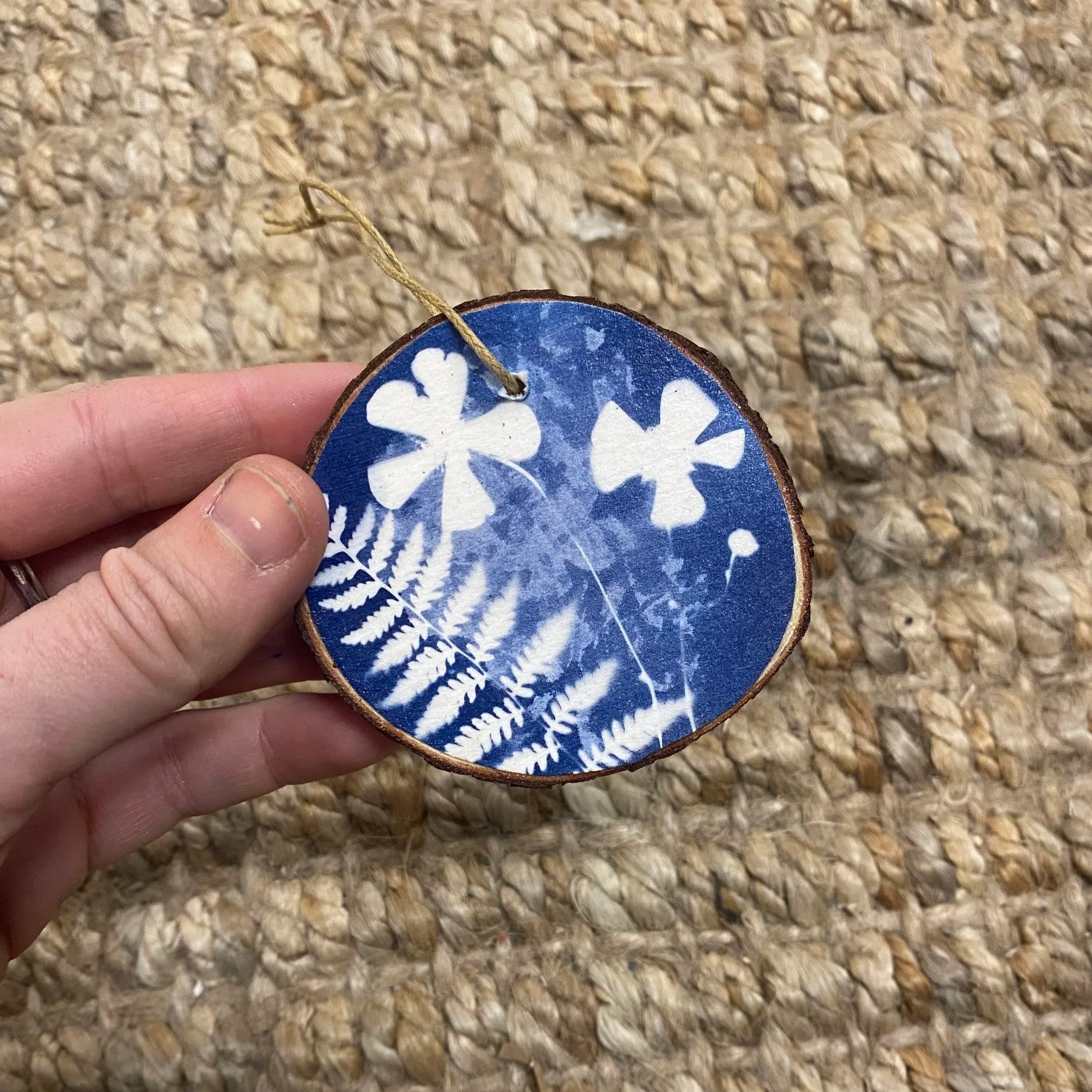 3" Cyanotype Ornament