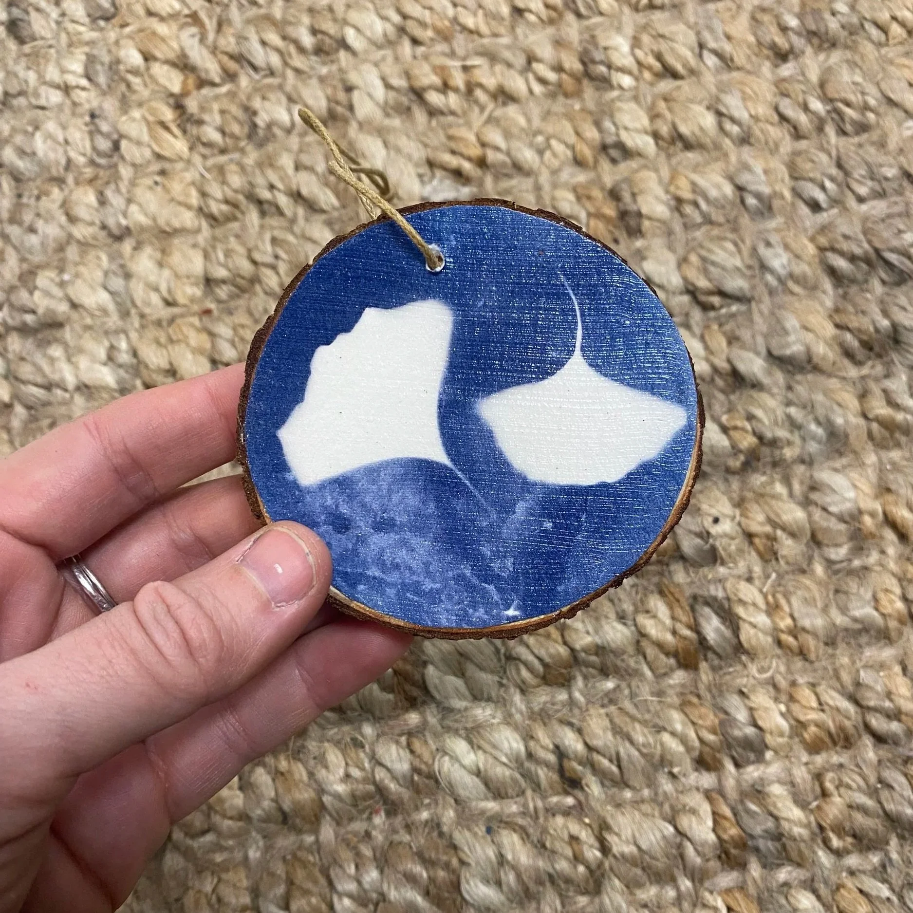 3" Cyanotype Ornament